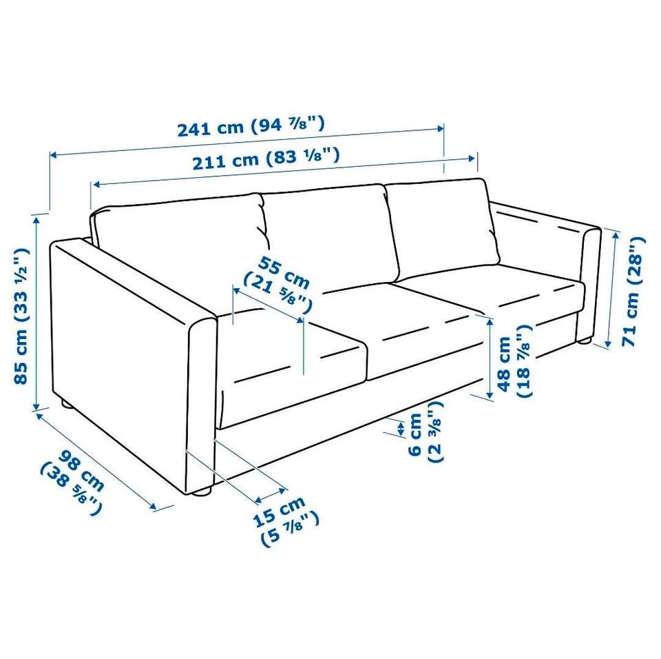 IKEA FINNALA 3 Seater Couch - photo 3