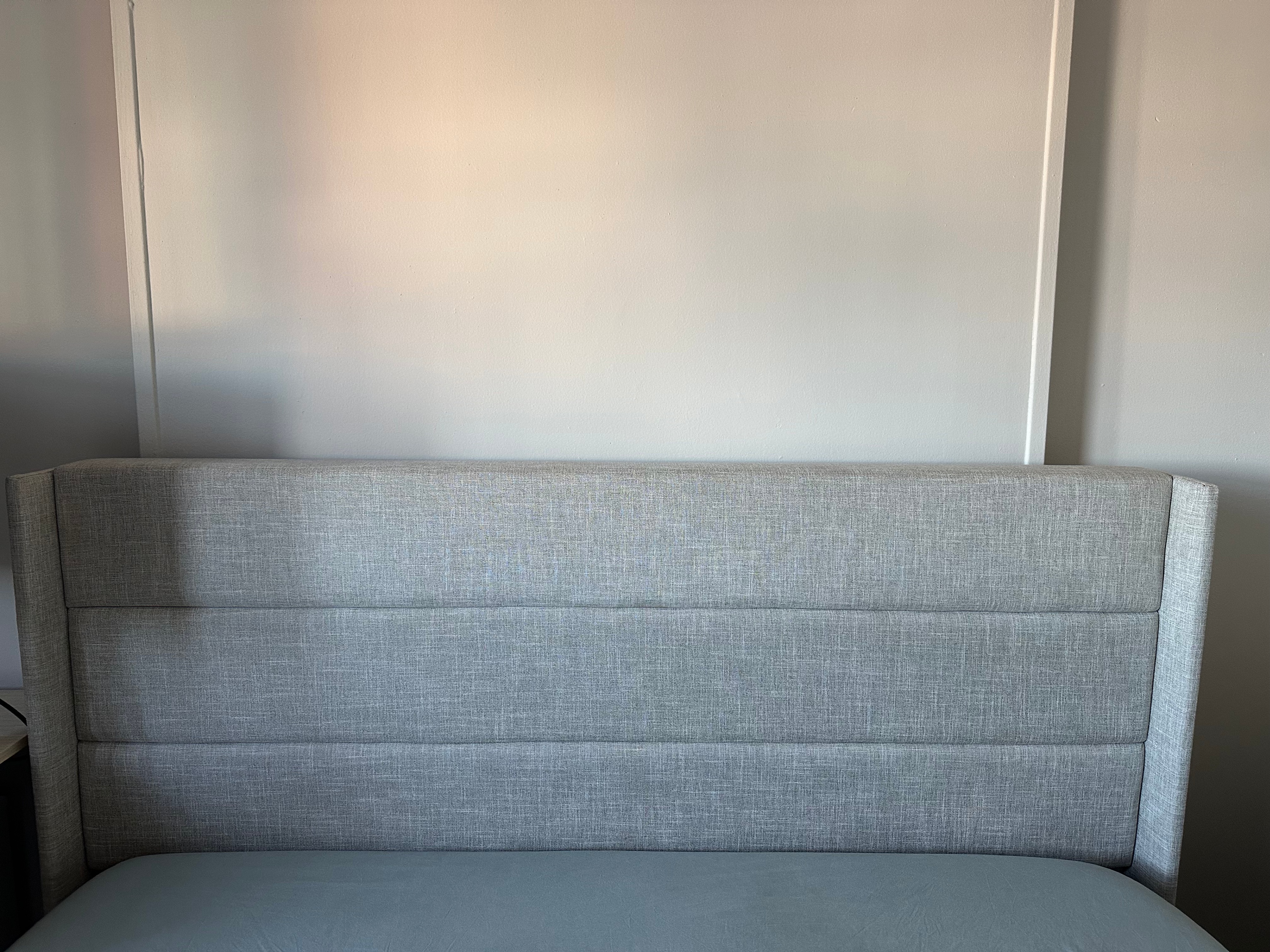 Queen Storage Bed Frame – Wingback Headboard, Hydraulic Lift - photo 3