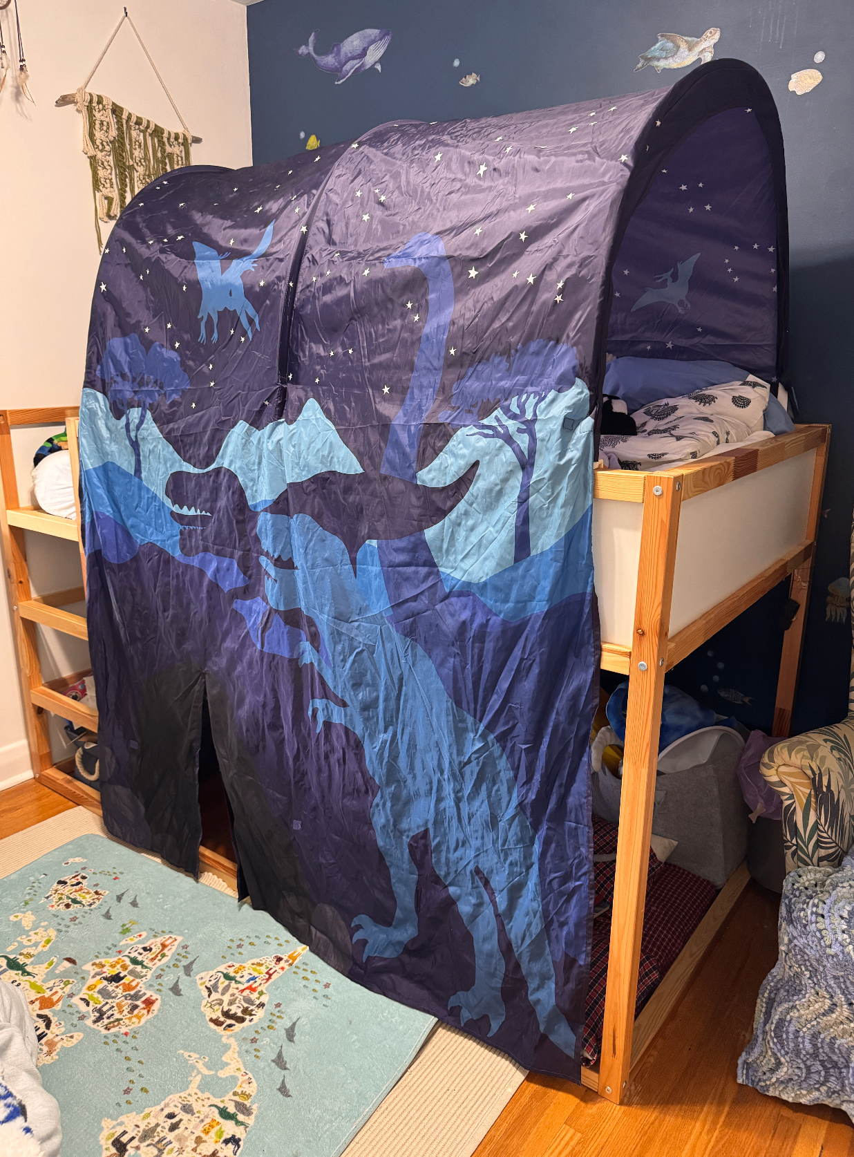 Dinosaur Bed Tent (for Ikea Kura Reversible Bed)