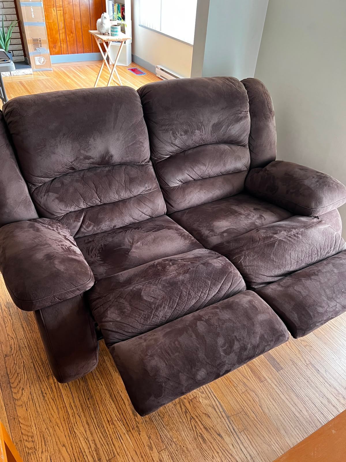Brown Reclining Sofa - photo 2
