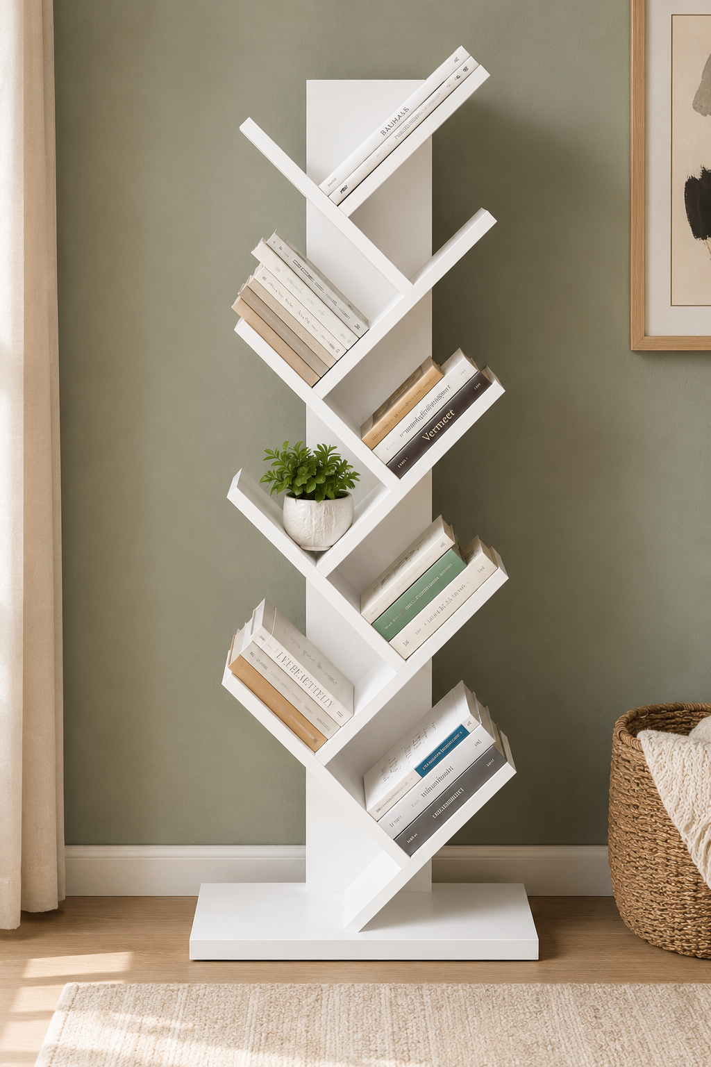 Modern Minimalist Freestanding Tree Bookshelf - photo 5
