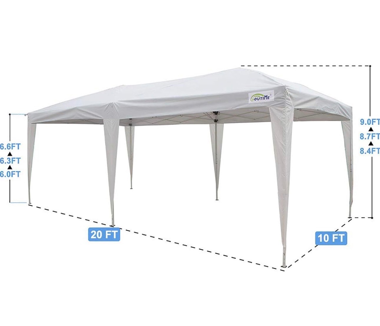 READ: 10x20ft Pop Up Canopy Tent with Sidewalls for Outdoor - photo 3