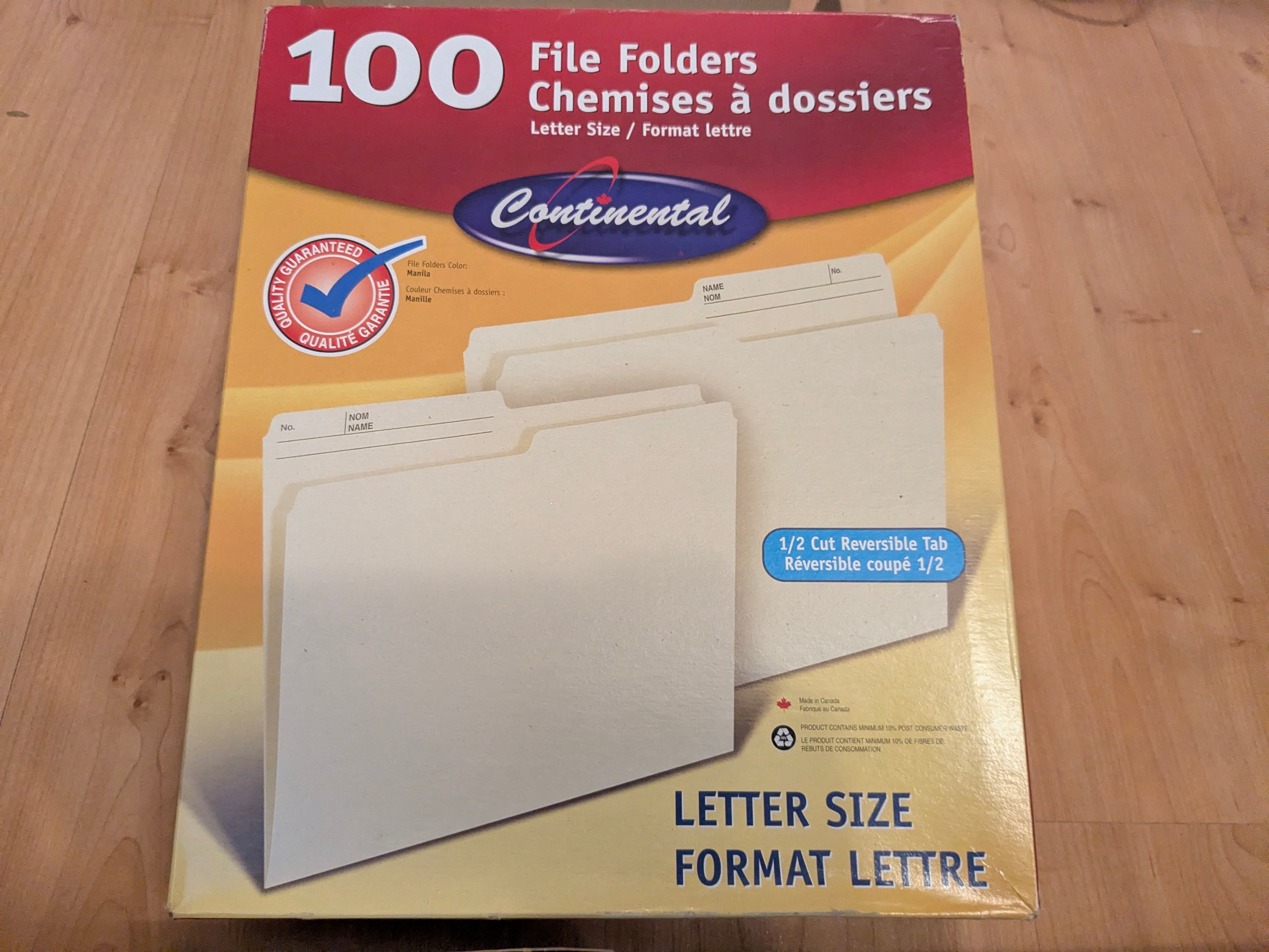Continental Manila File Folders, Letter-size +-190 total - photo 3