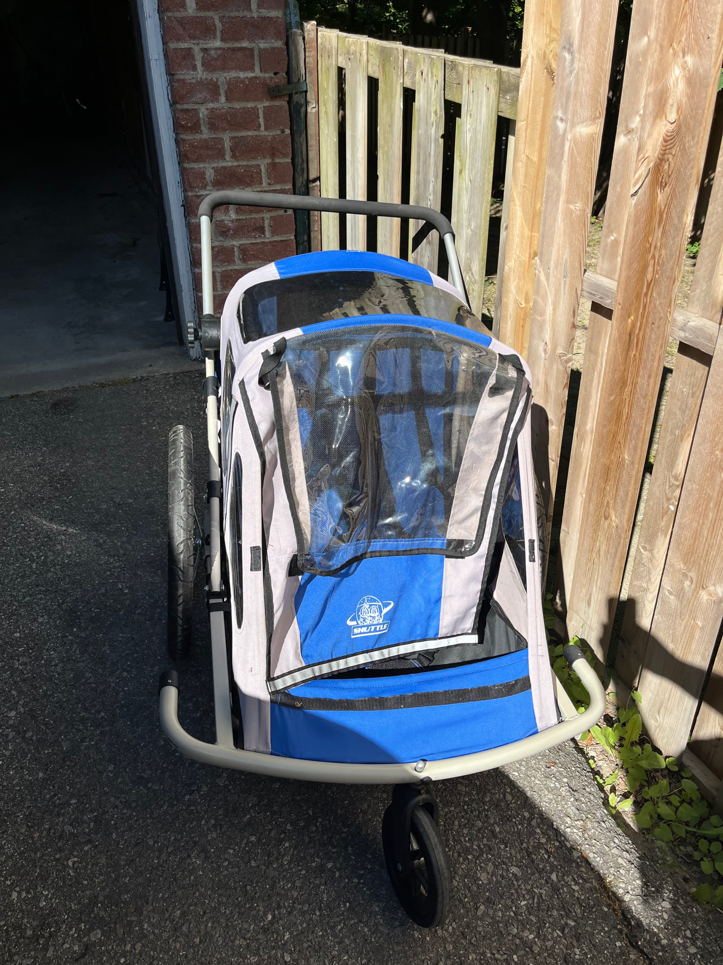 Shuttle Blue 2-in-1 Child Bike Trailer & Stroller