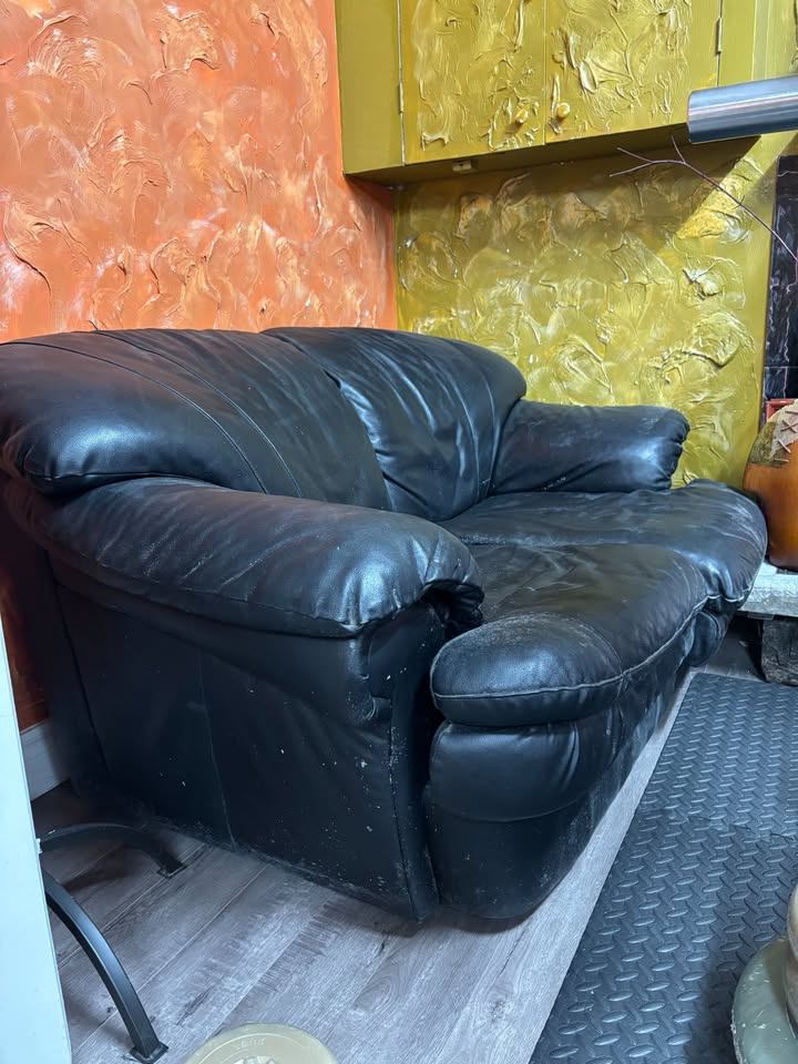 Black Leather Sofa
