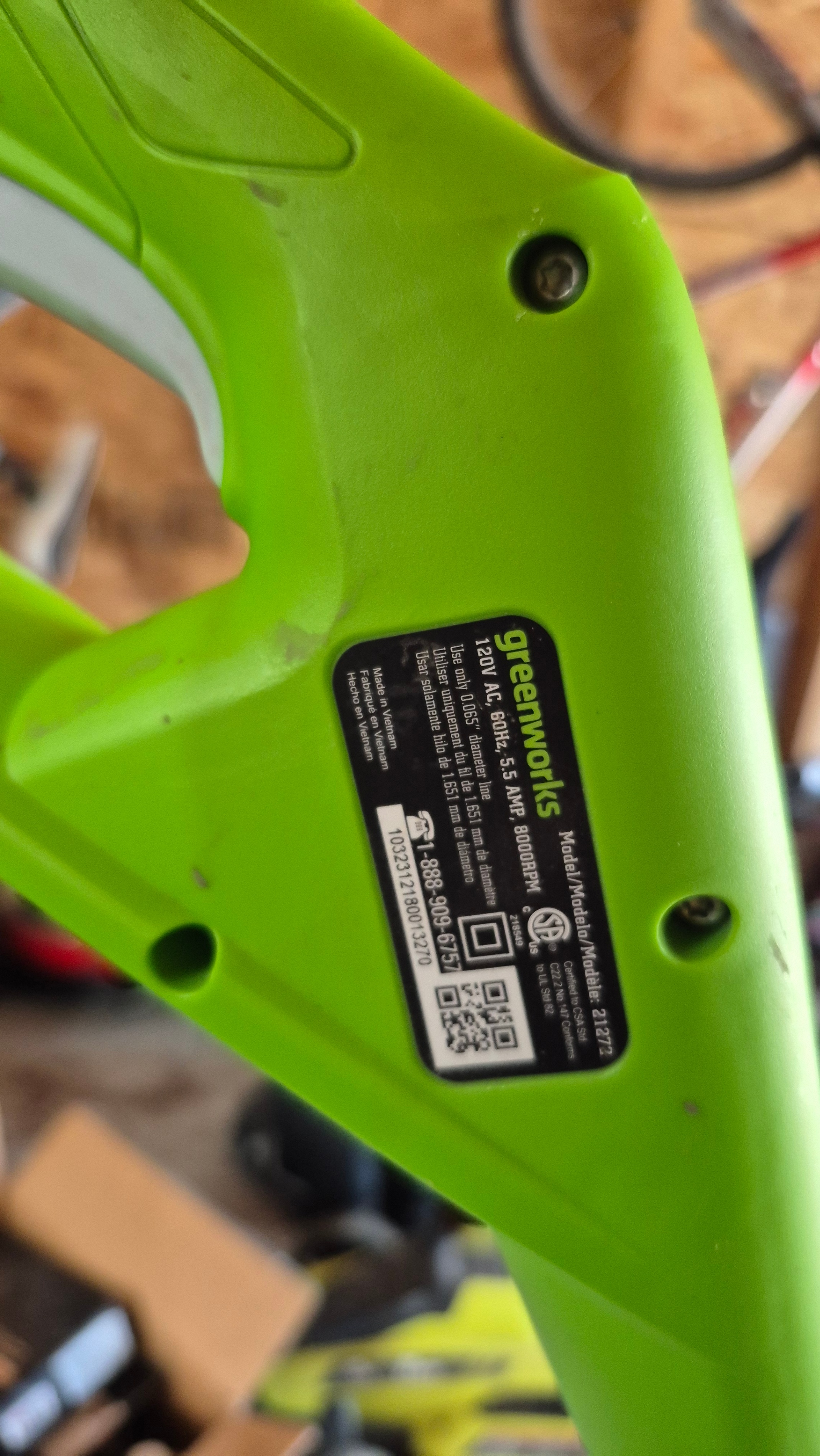 Greenworks 21272 Electric String Trimmer - photo 2