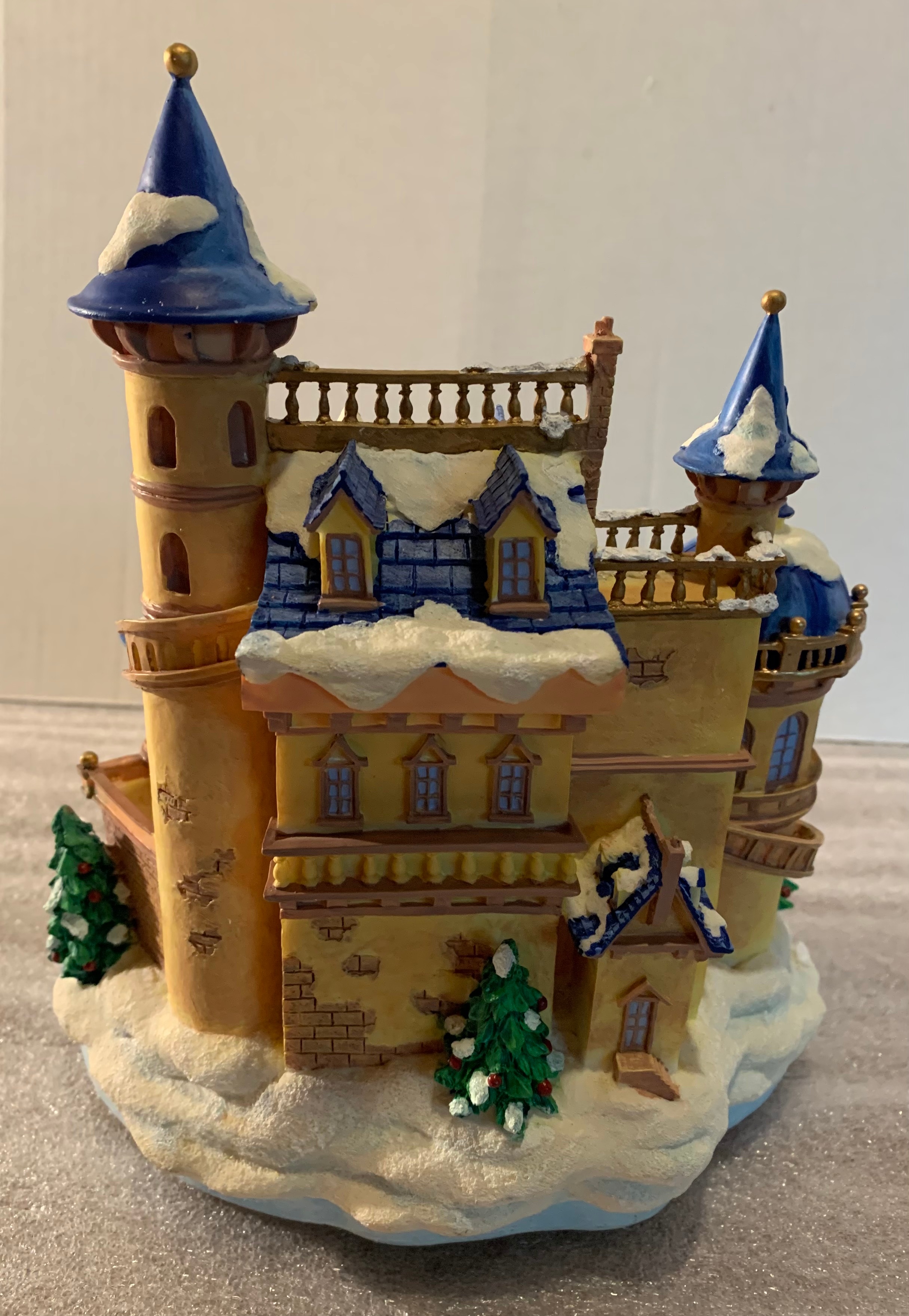 Disney Beauty and the Beast Ice Skating Castle Snow Globe - photo 3