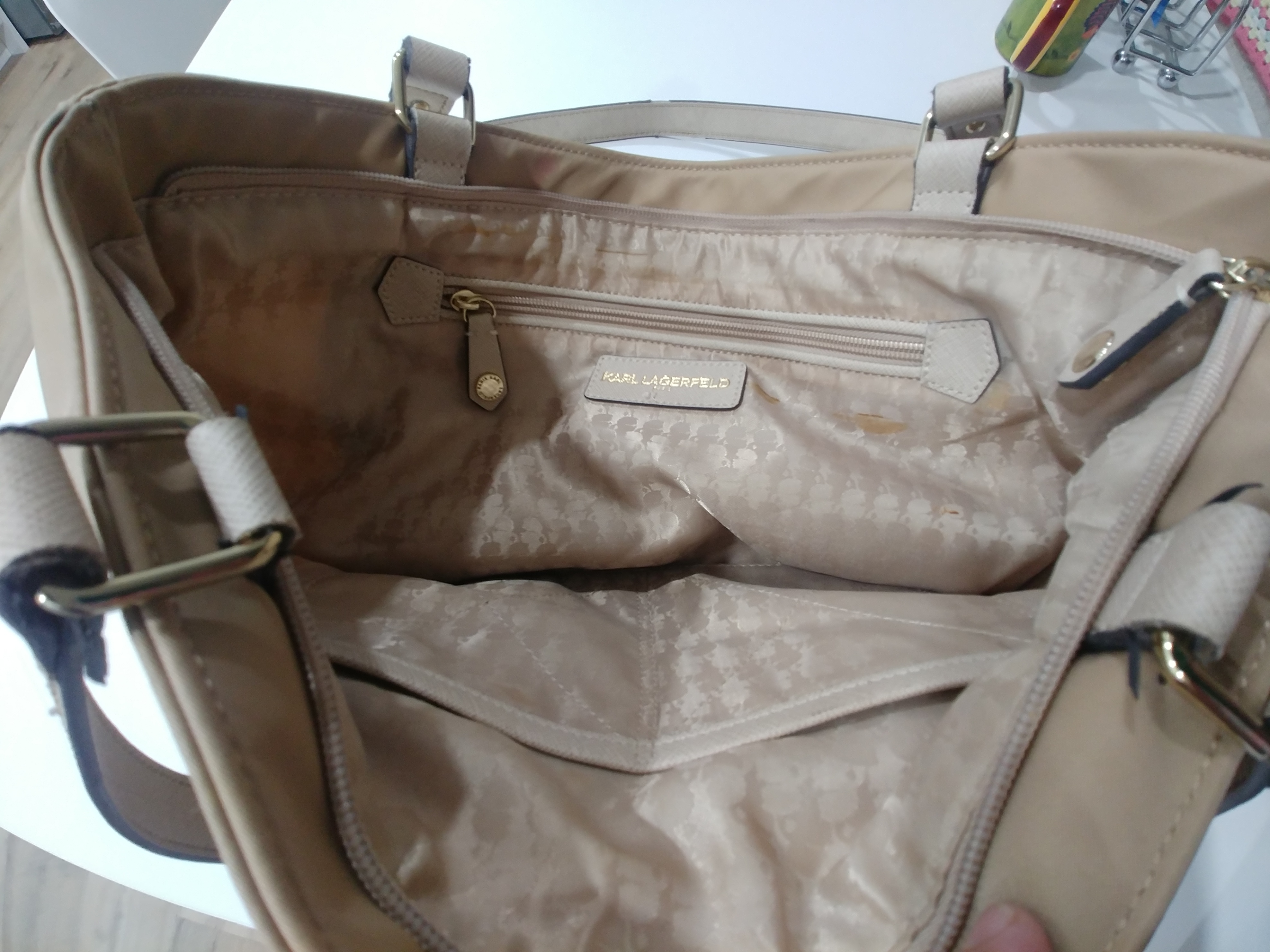 Karl Lagerfeld Purse,16 x 10.5 x 5in. Lots of Life Yet, Canvas, - photo 4