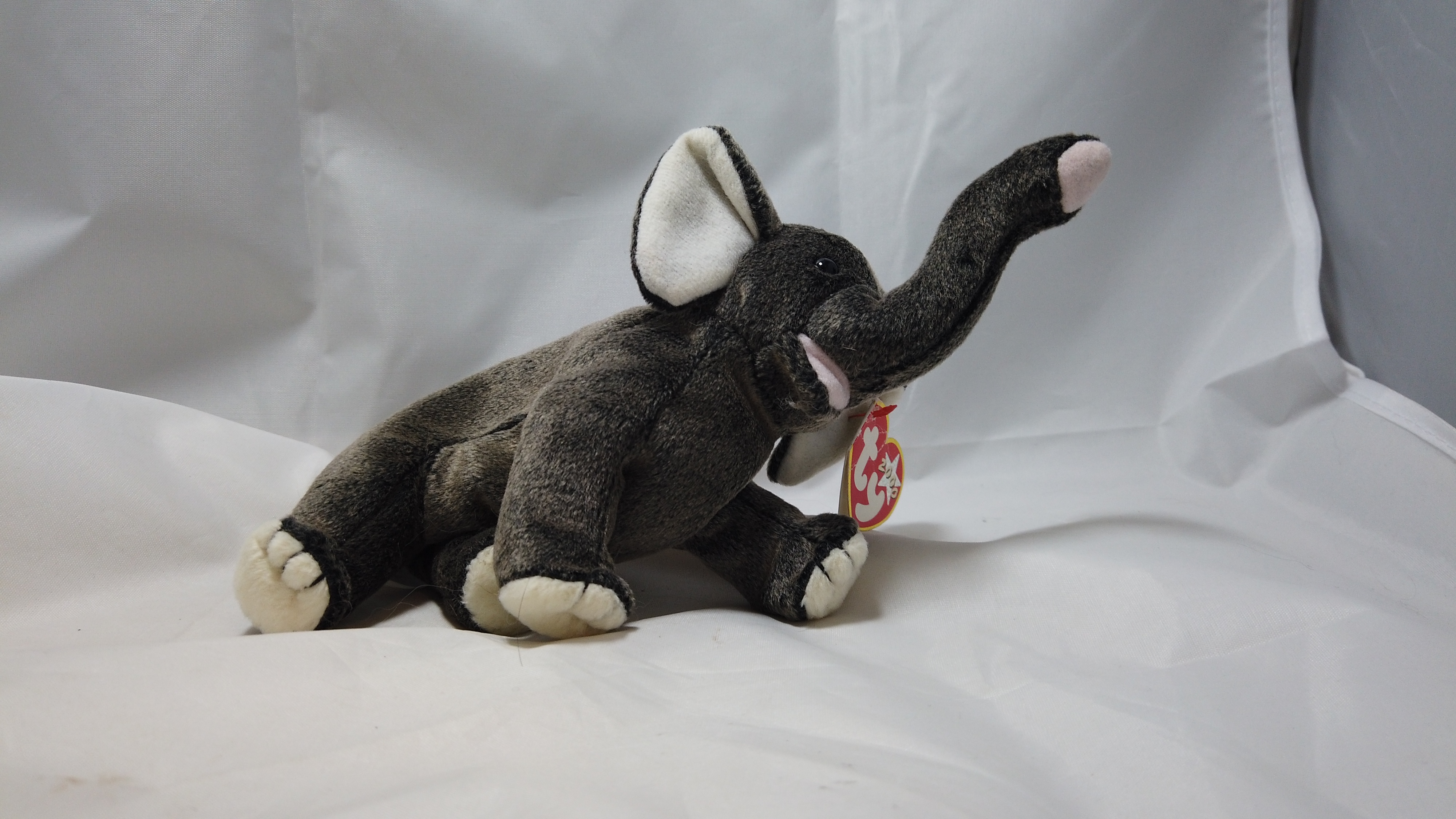 Ty Beanie Baby Trumpet the Elephant 2000 Grey Plush ~8.5" w/ Tag - photo 2