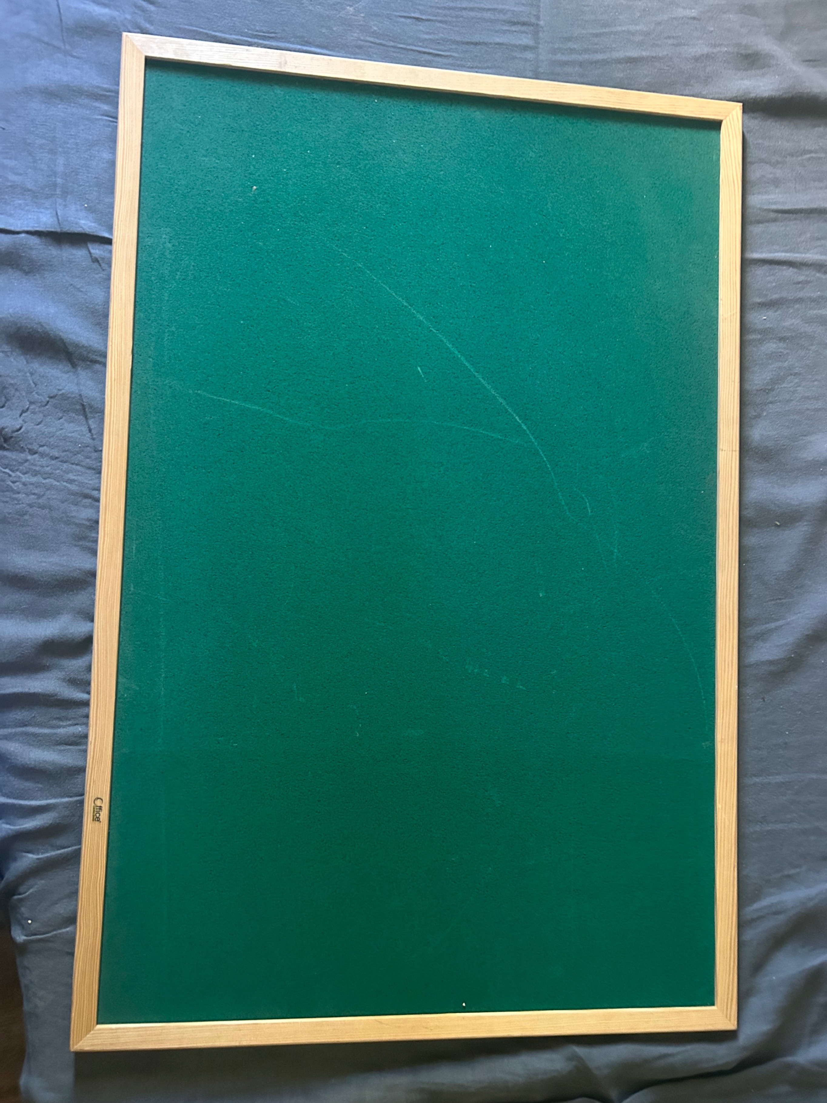 Large Wood Cork Board - Green, Pine edging