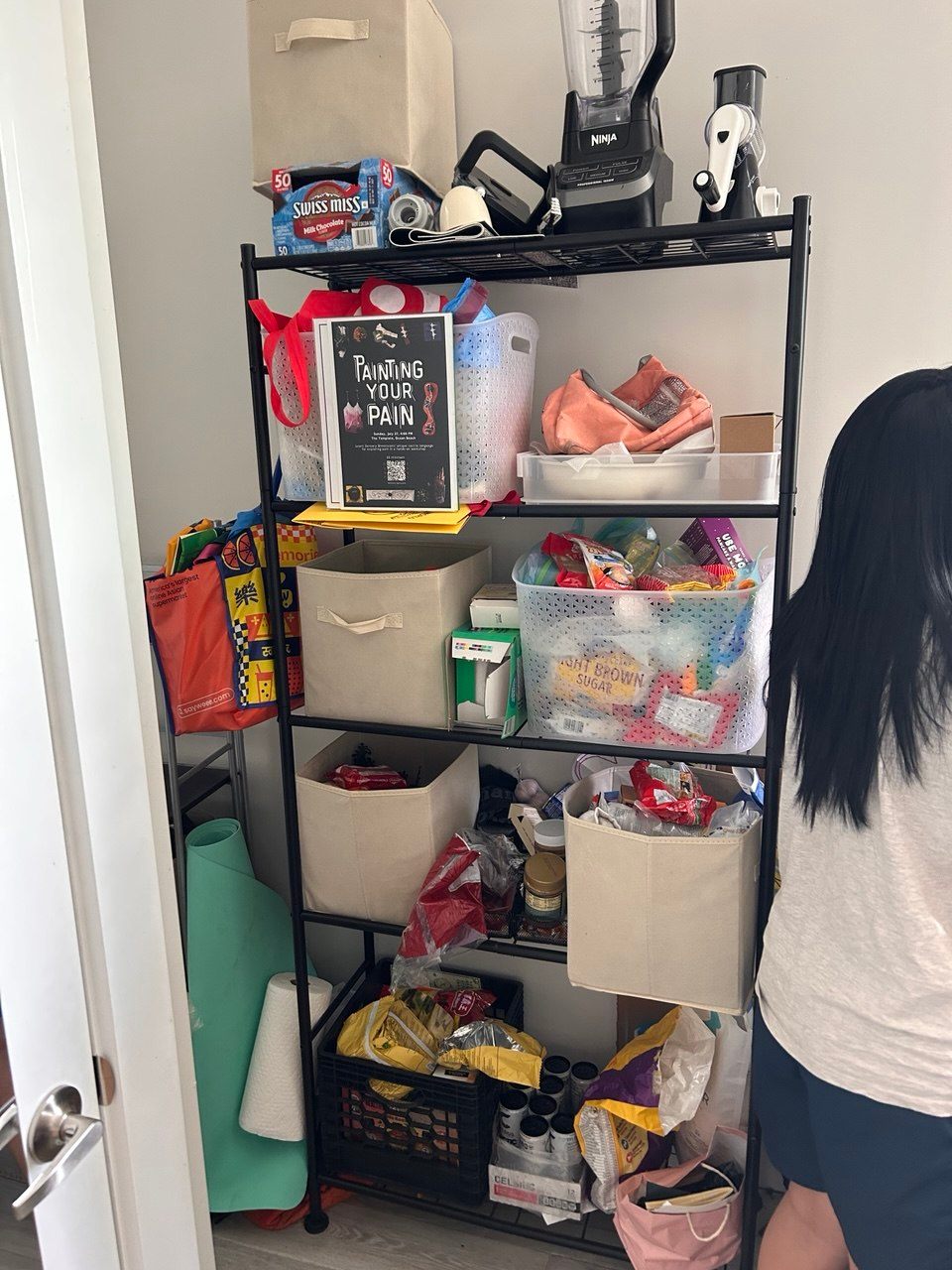 Black Shelf 5-tiered