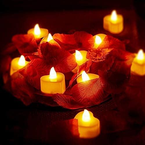Heart Shaped LED Tealight Candles (12 Pack) - photo 5