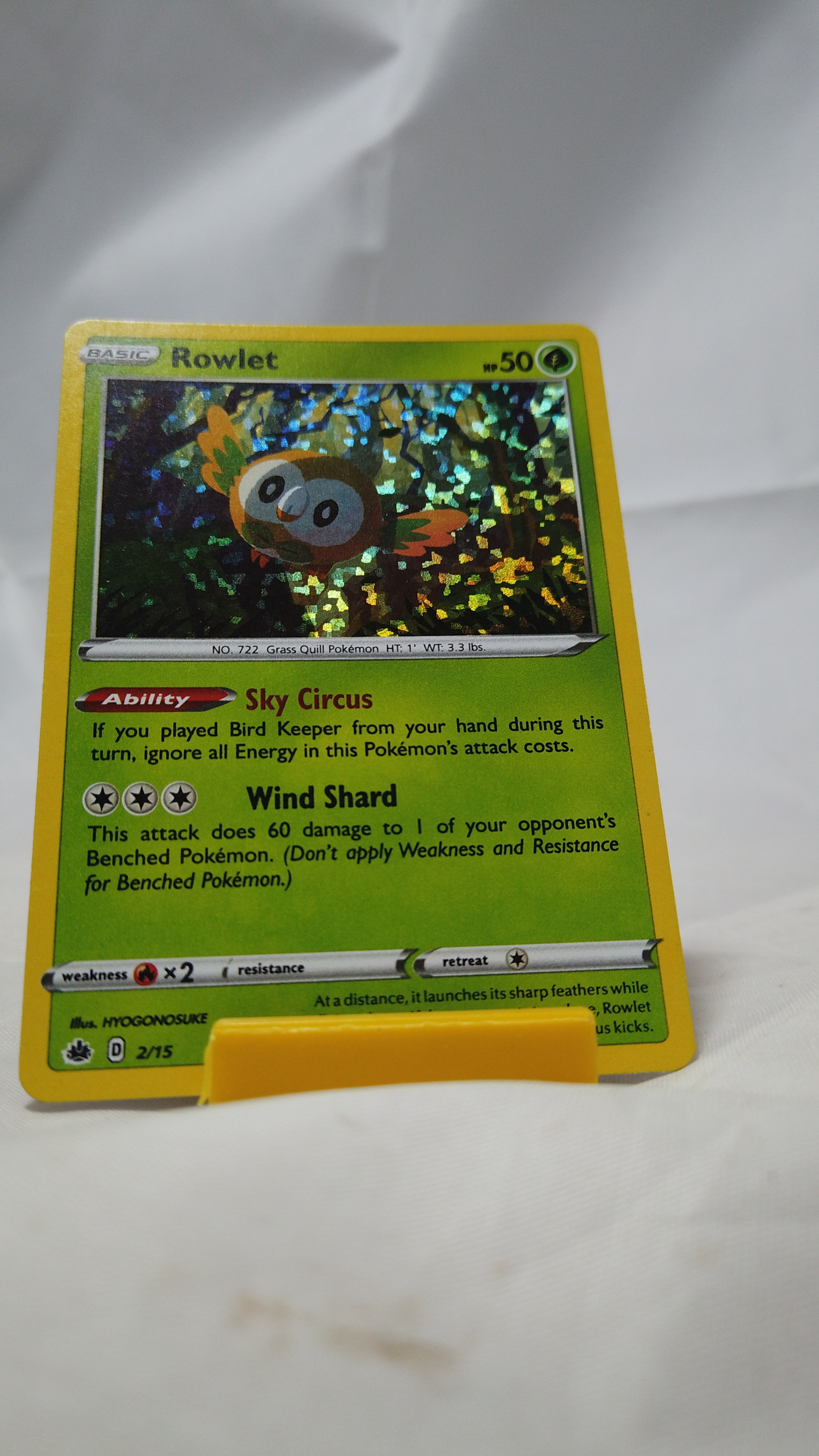 Pokemon Rowlet 2/15 McDonald's Collection 2022 Holo None VLP