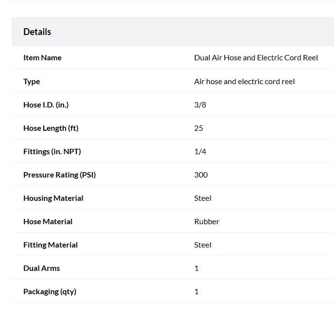 Dual Air Hose and Electric Cord Reel - photo 2