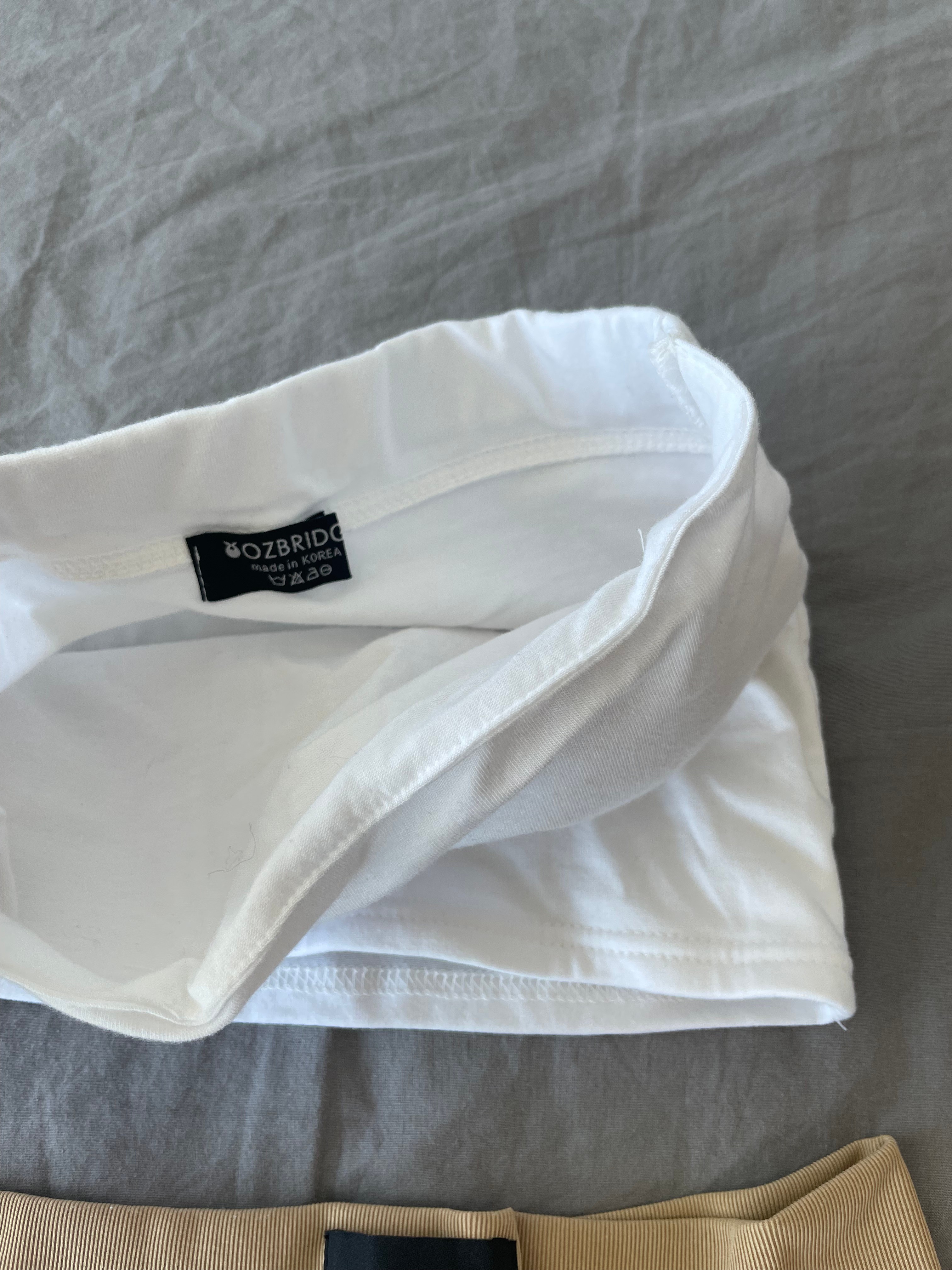 White Bandeau Top & Mailinniao Tan Shorts Set - photo 2