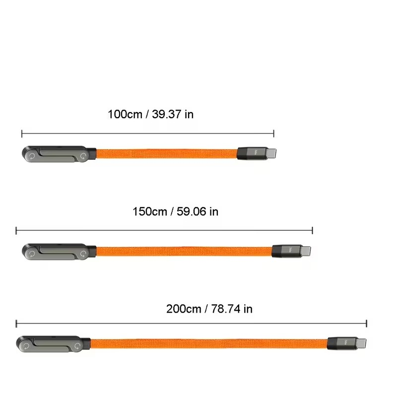 240w Braided Fast Charge Cable with Built-in Phone Stand - photo 2