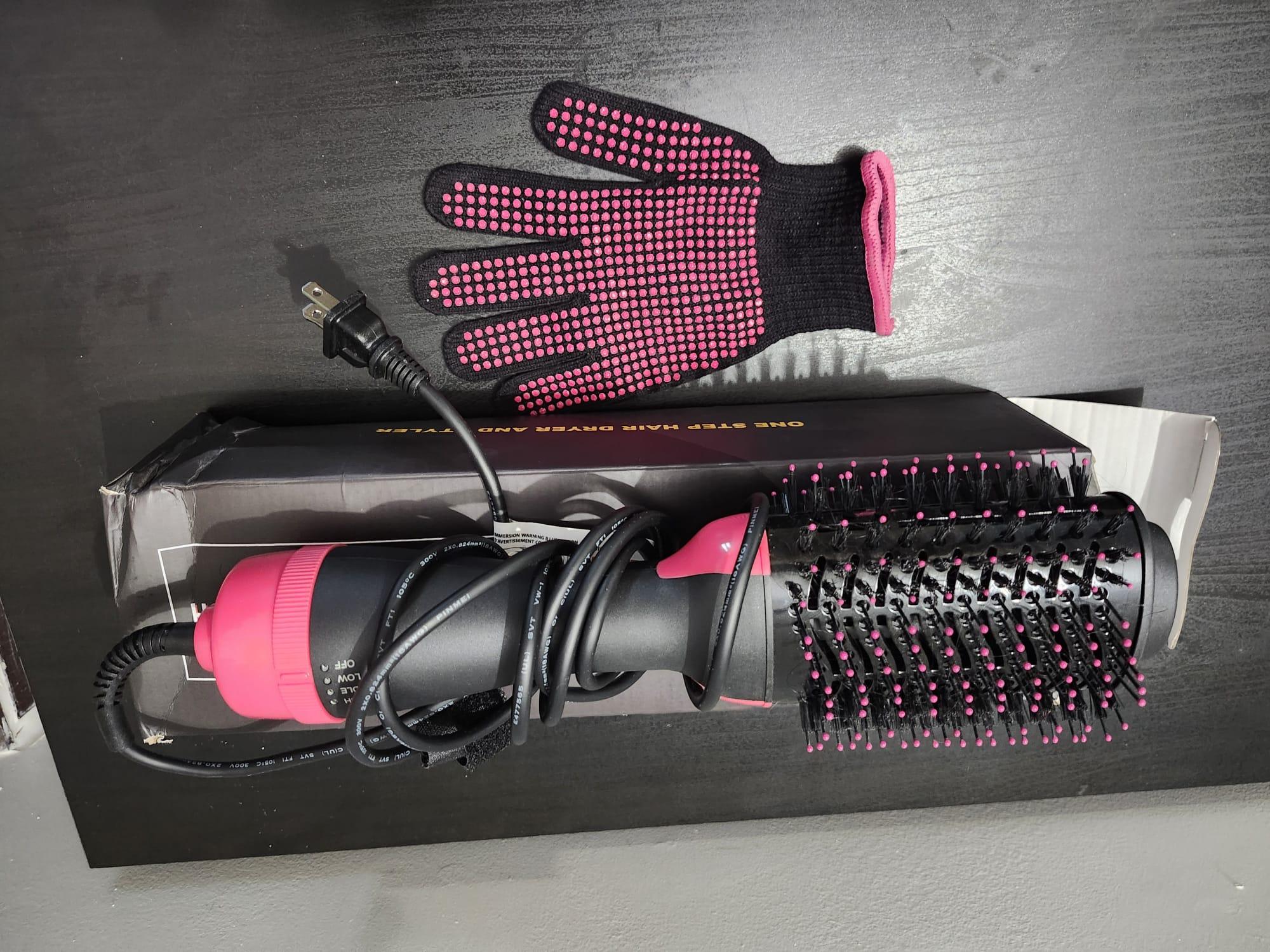 One Step Hair Dryer and Styler + Heat Glove