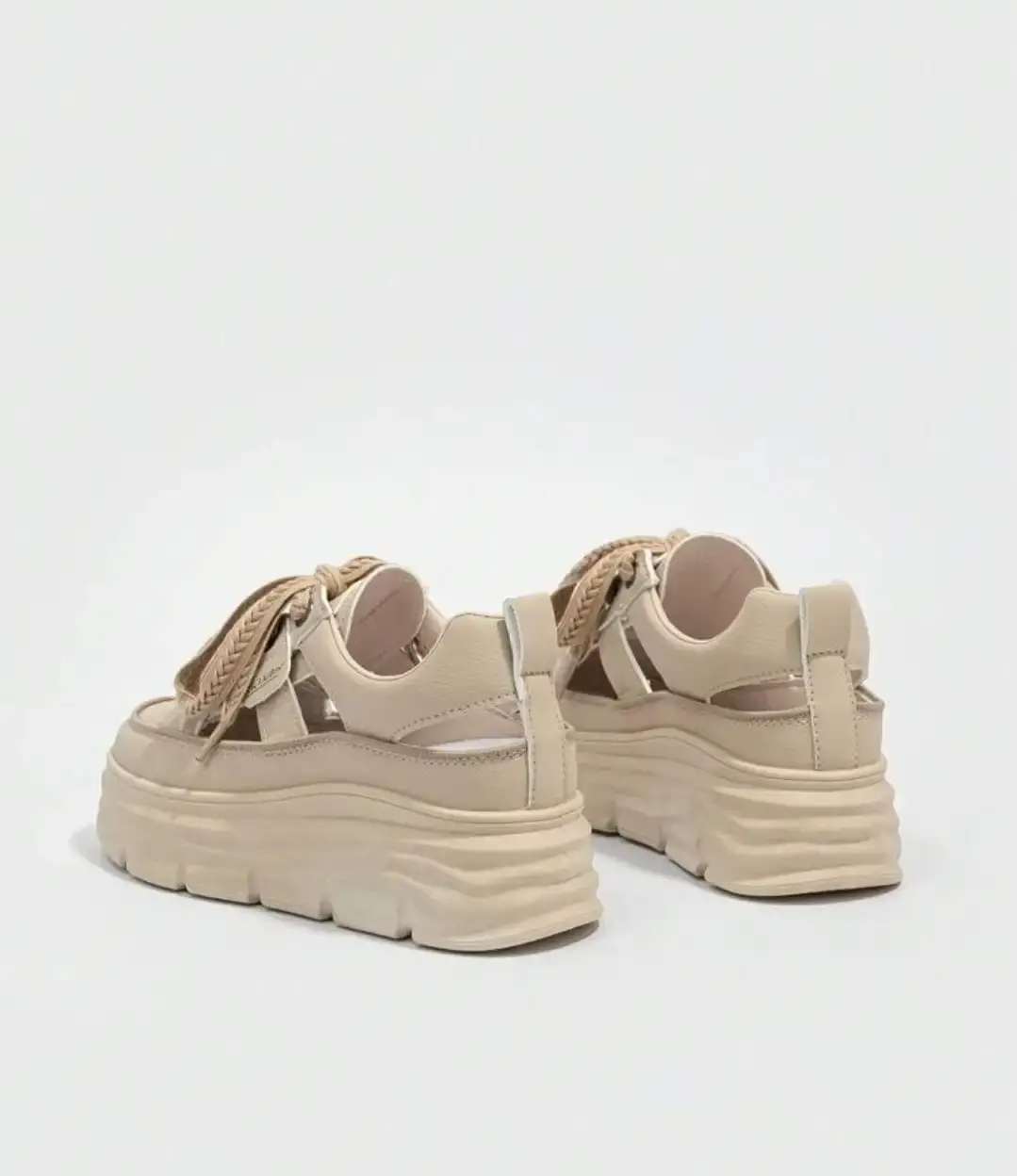 SHEIN Beige Platform Sandals Size 5.5 - photo 3