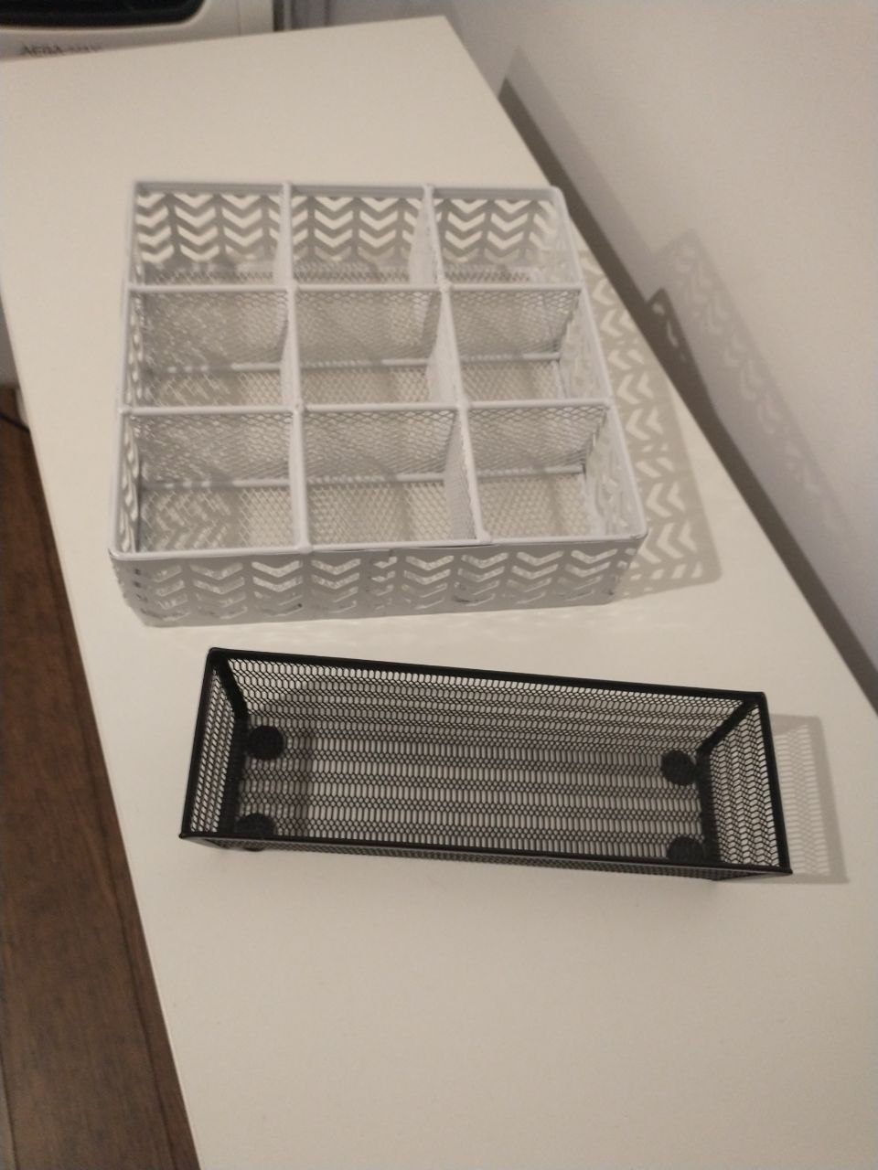 Two Metal Desk Organizers
