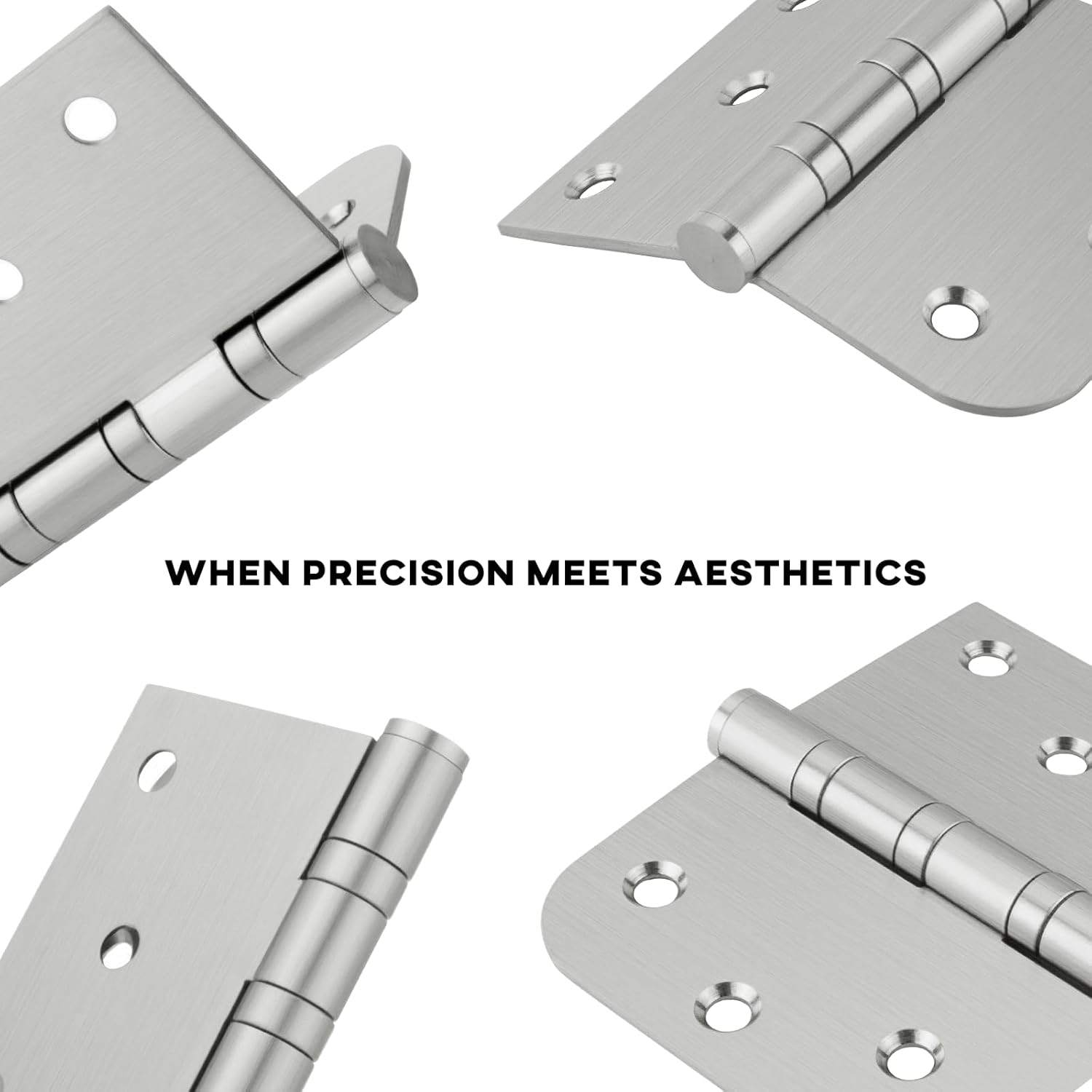 6 Pack 4 x 4 Inches Ball Bearing Satin Nickel Door Hinges - photo 3