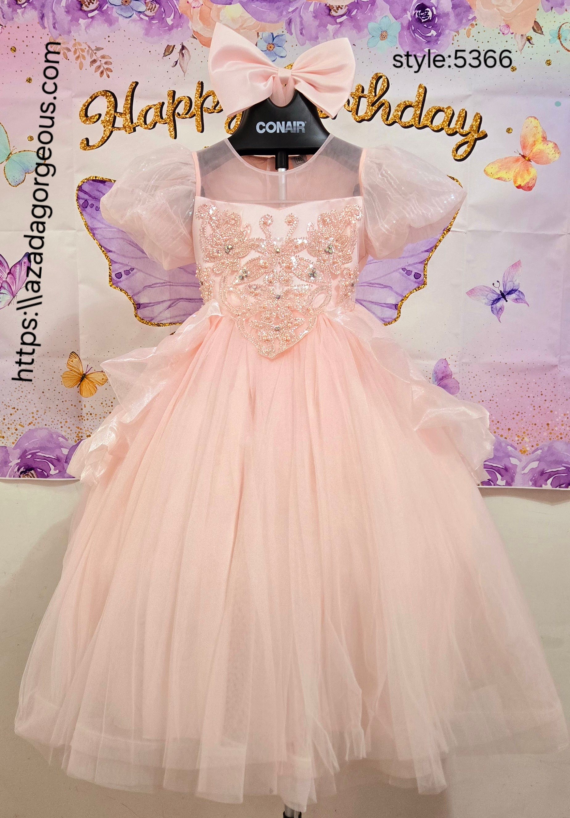 Pink Fairy Dress with Bow:5366