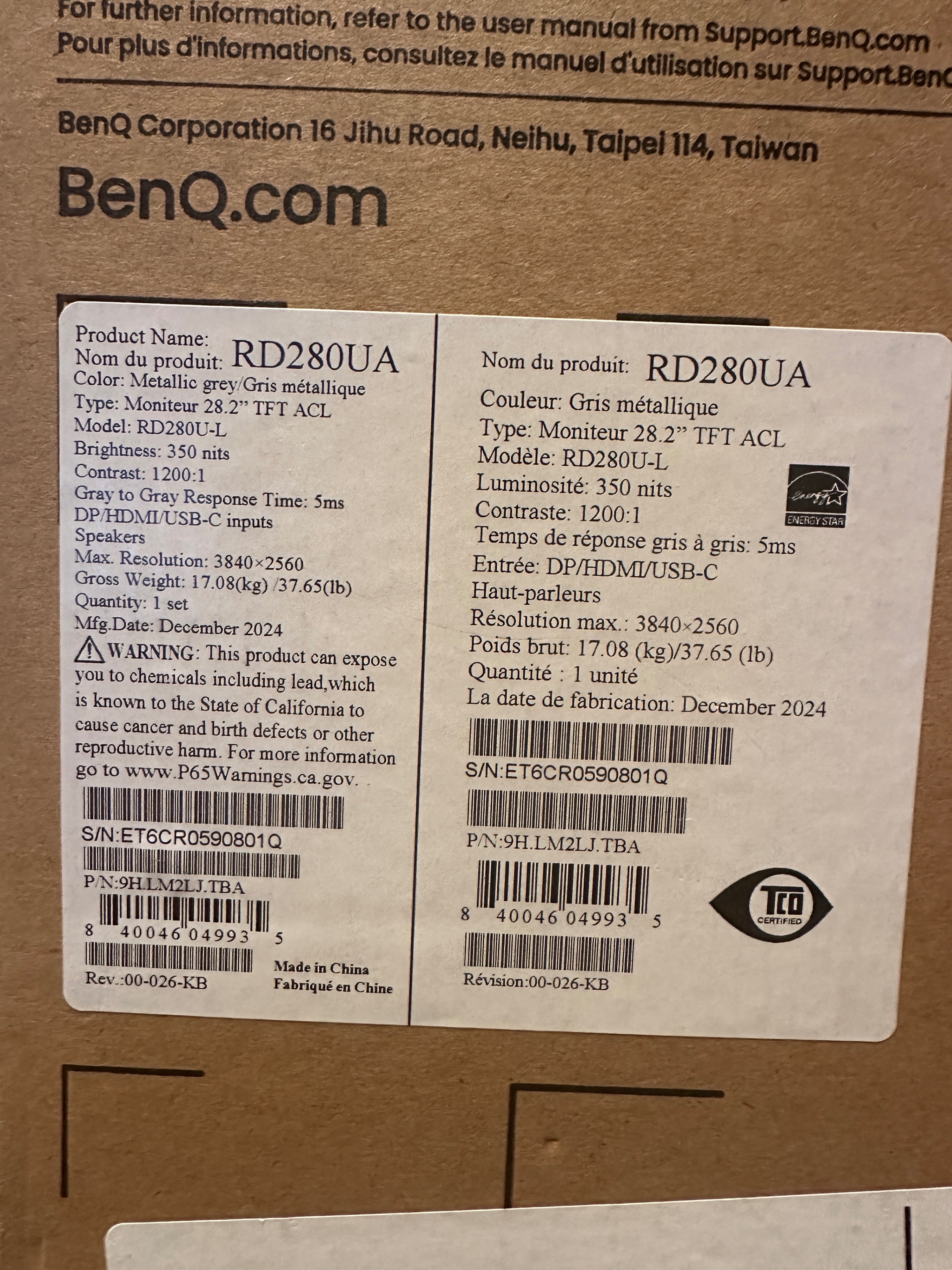 BenQ 28” 4K Programming Monitor Coding Hotkey Ergo Flexible Arm - photo 4
