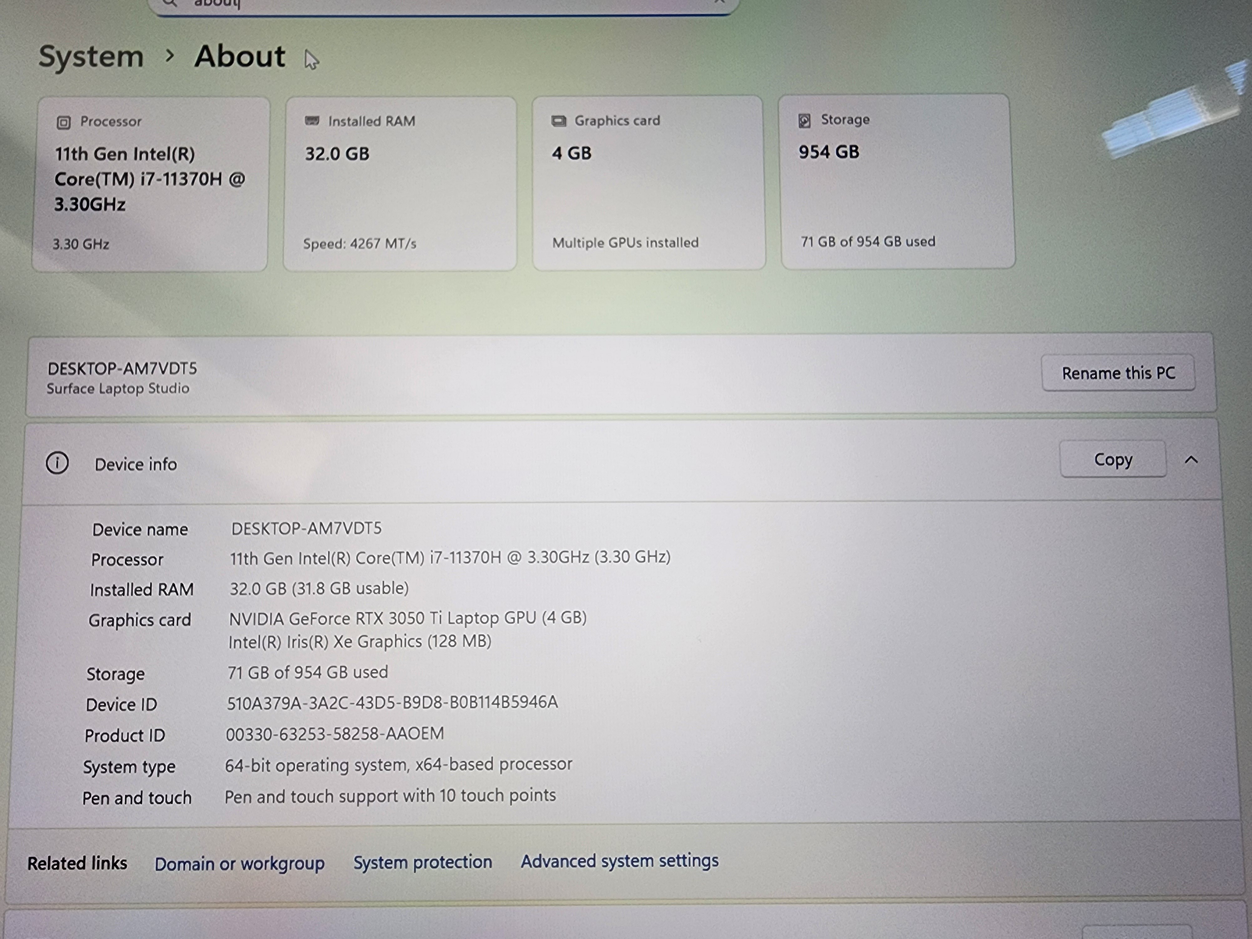 Surface Laptop Studio 1 (i7, 32GB RAM, 1TB SSD) [Model: 1964] - photo 5