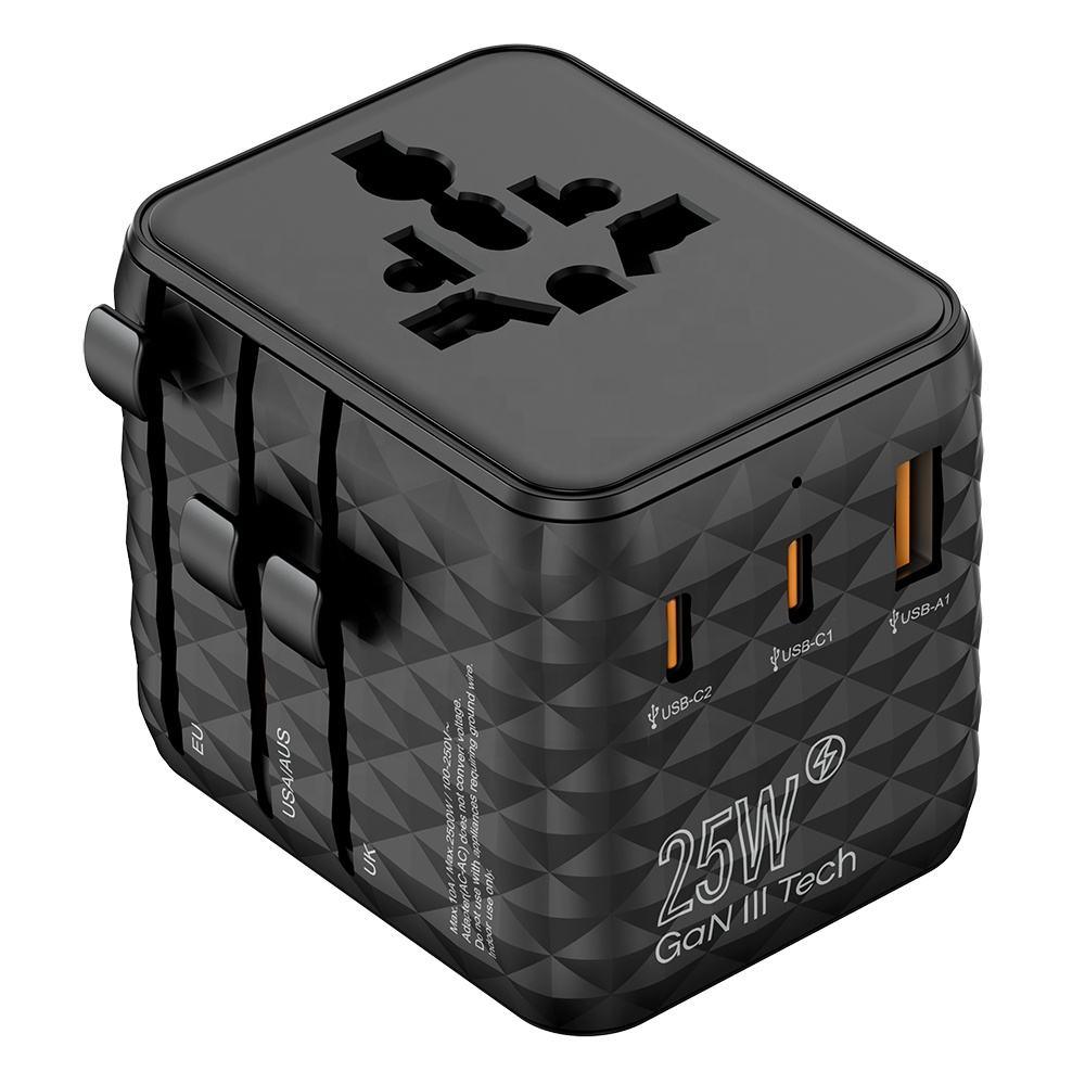 25W Fast Universal Travel Adapter, 5 Devices, 200+ Countries