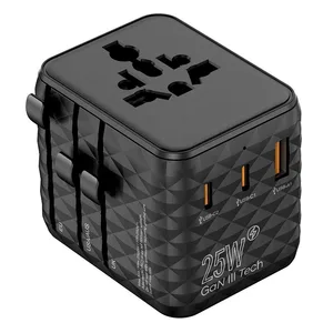 25W Fast Universal Travel Adapter, 5 Devices, 200+ Countries