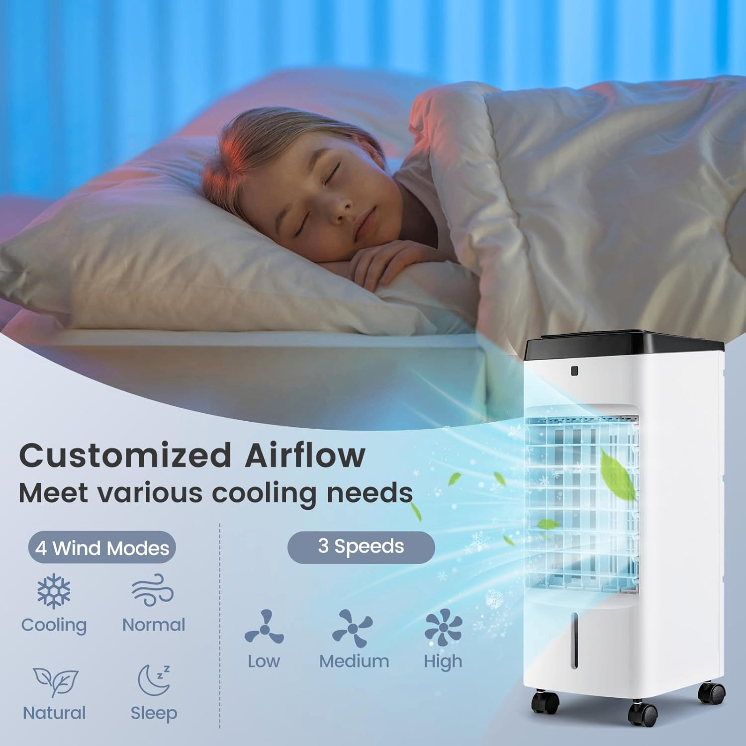 Windowless Portable Evaporative Air Cooler Fan 3.5L Tank  Remote - photo 2