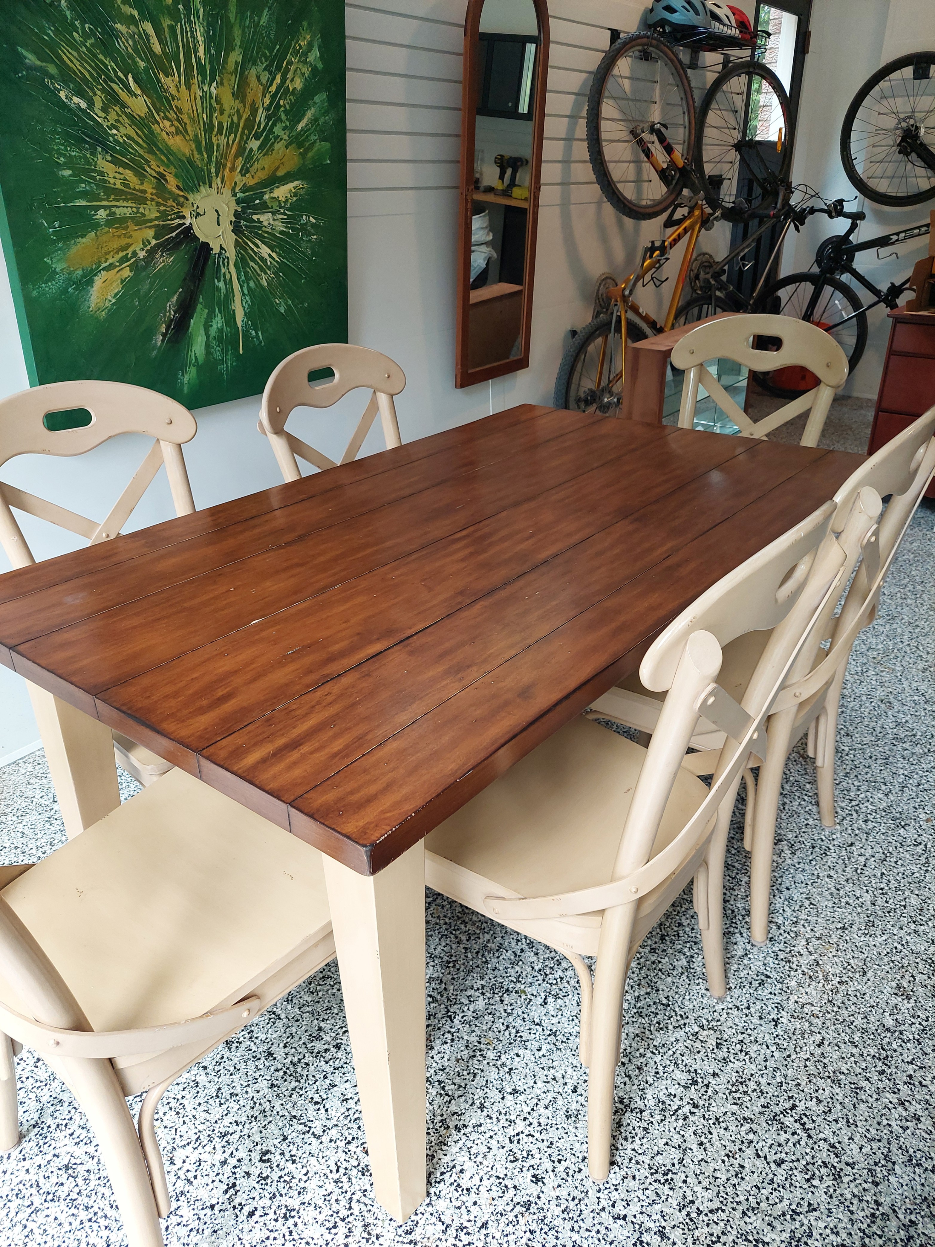 Pier 1 Imports Farmhouse Style Dining Table and Chairs - photo 2