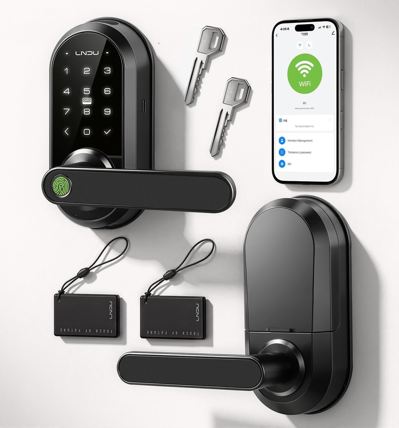 Wifi Smart Door Lock (Touch Botton, Smart phone App)