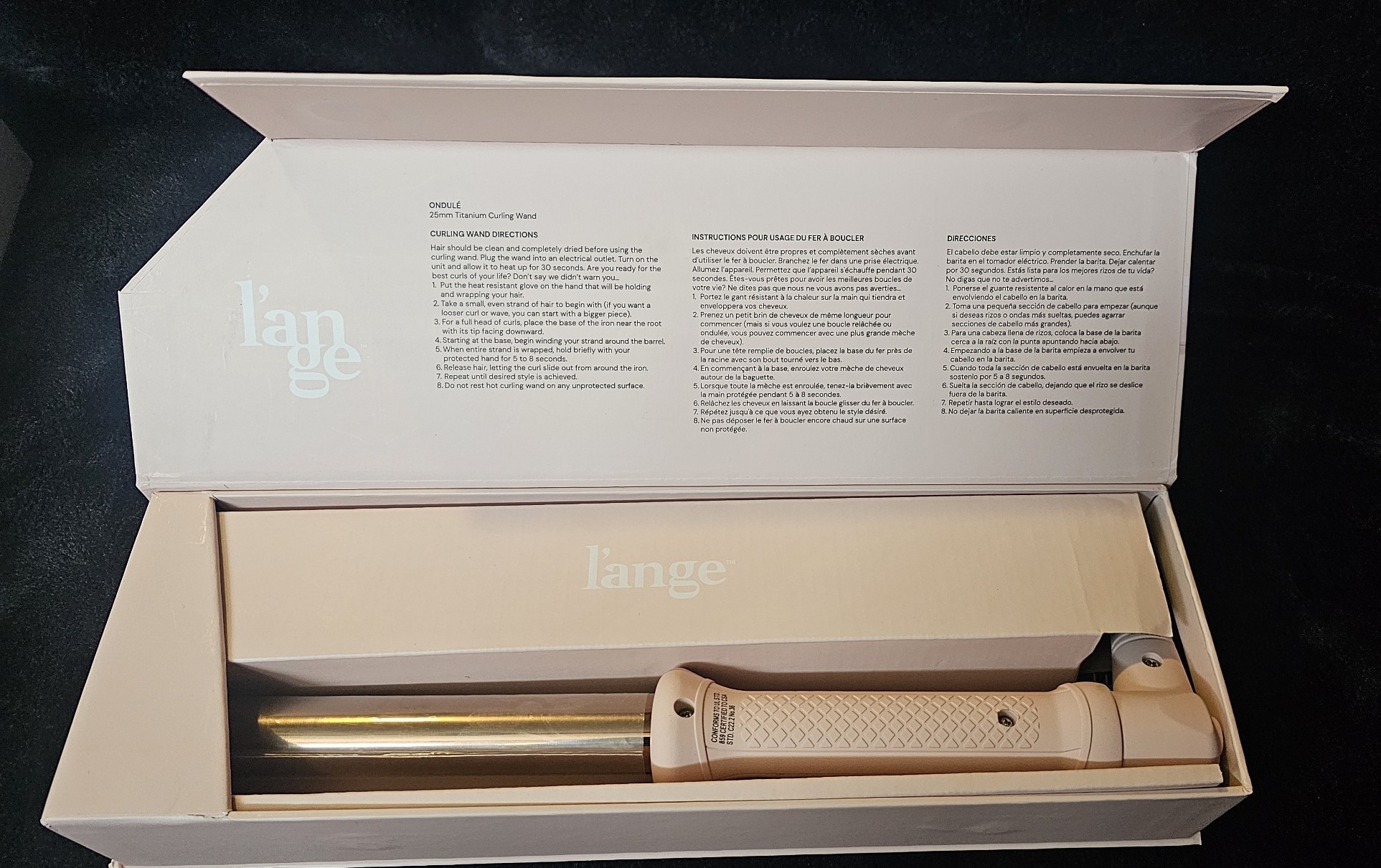 NEW HAIR CURLING WAND - L'ANGE Ondulé Titanium Curling Wand 25MM - photo 2