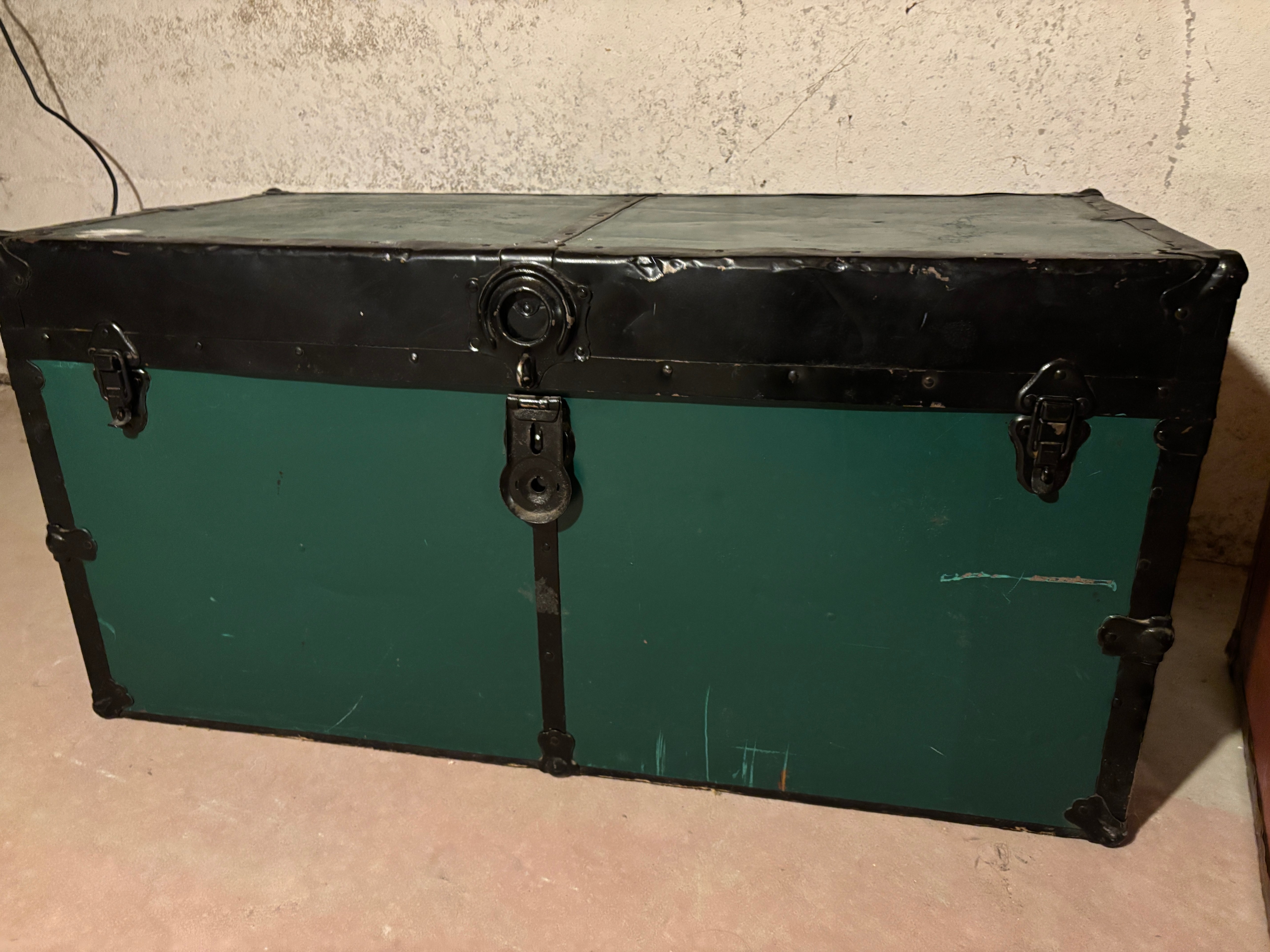 Vintage Retro Turquoise Trunk
