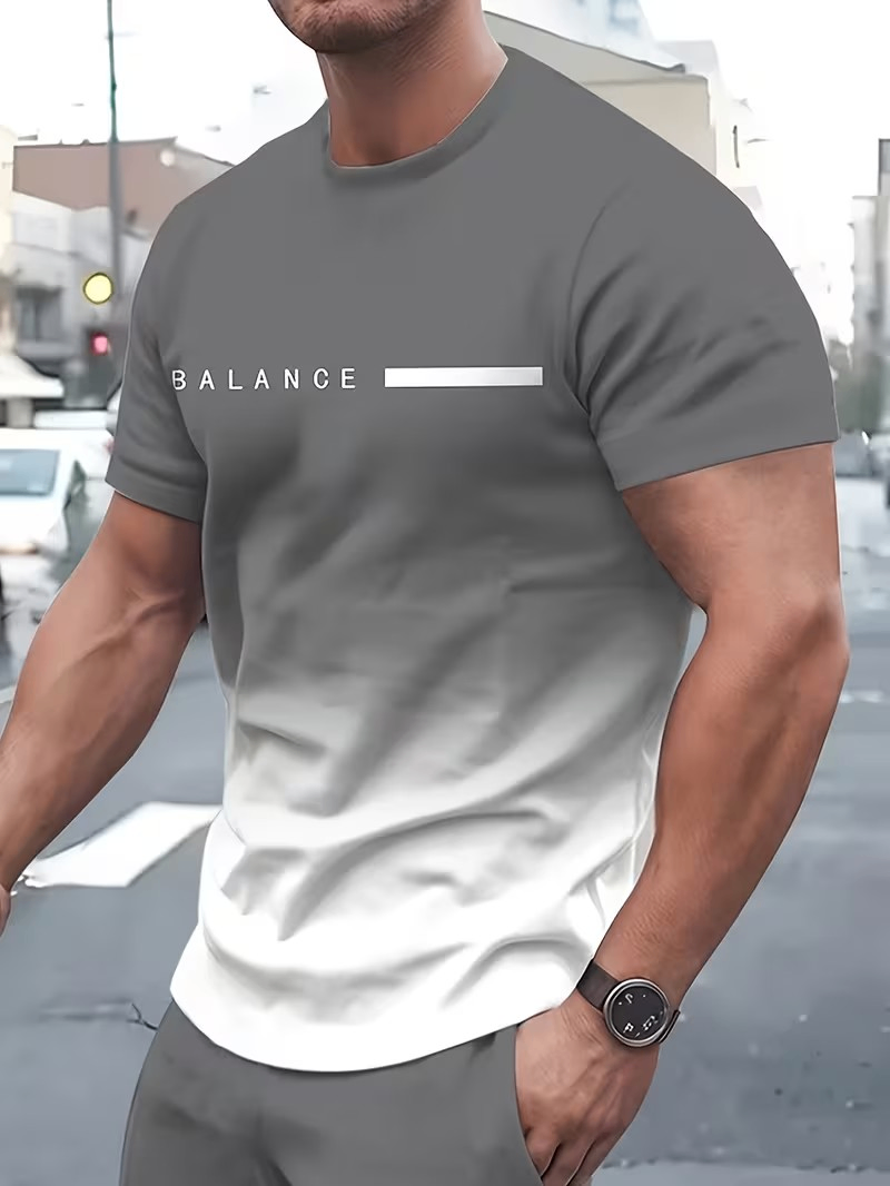 Men's shirt 3-pack gradient letter signature 3D - photo 5