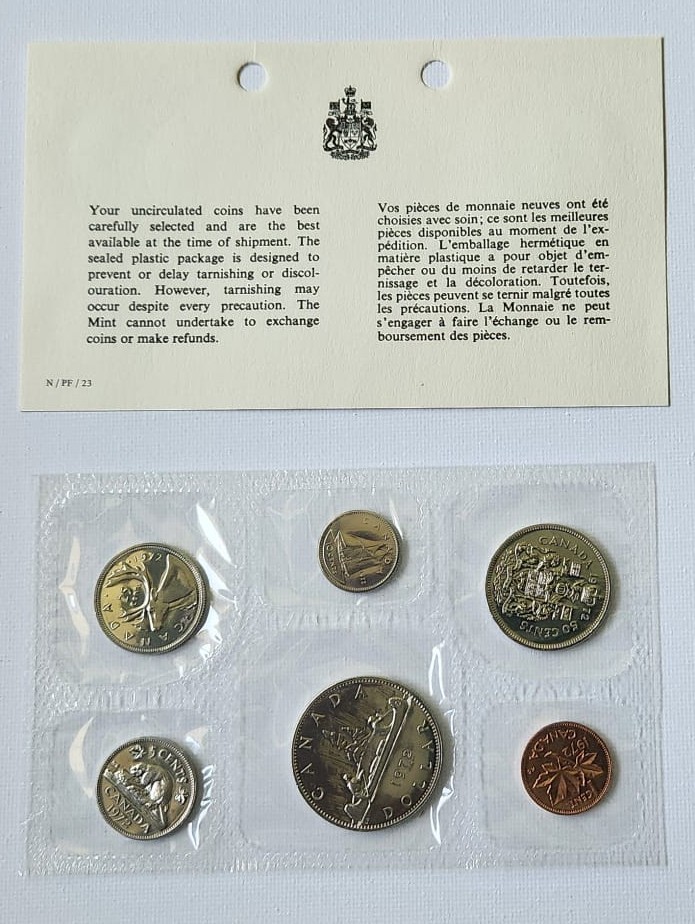 1972 Royal Canadian Mint Uncirculated Coin Set — Sealed Package - photo 2