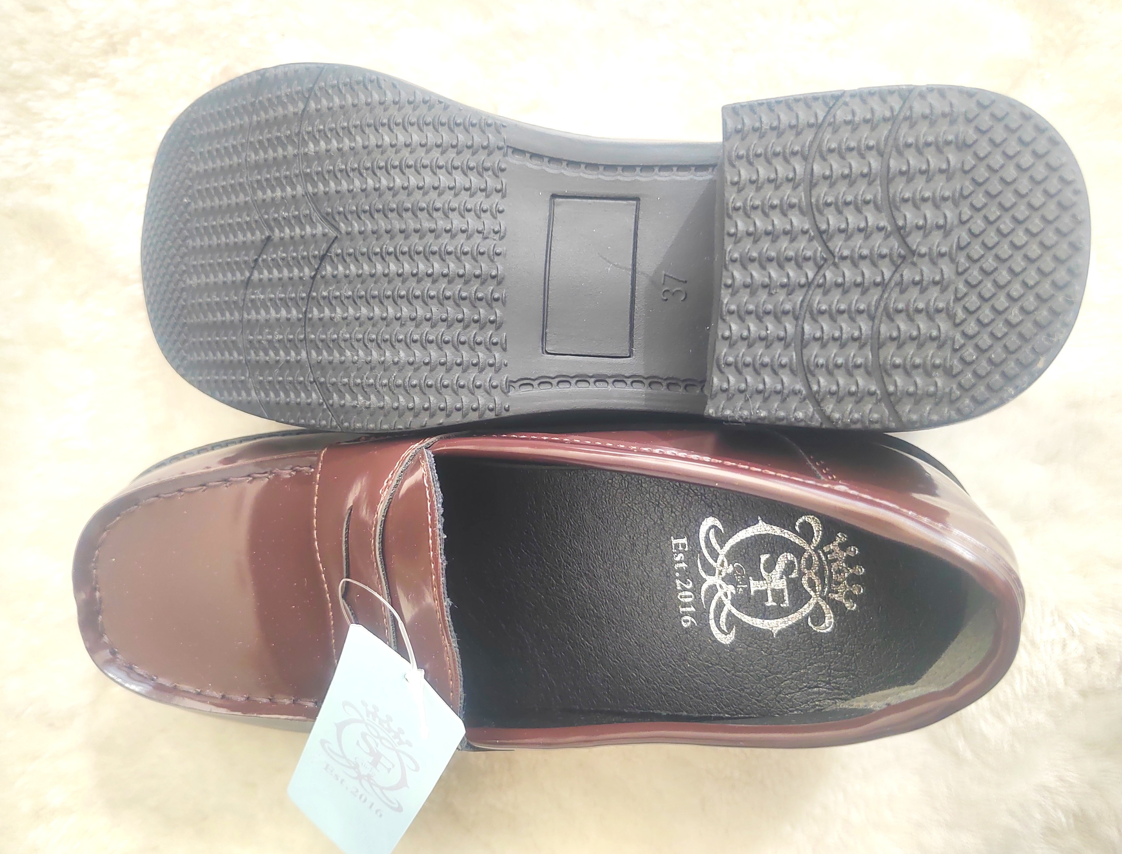 Shiny Brown Loafer Shoes - photo 3