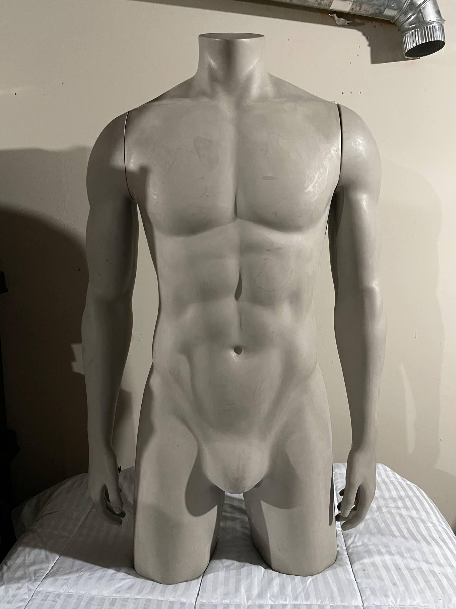Male Upper Torso Mannequin with Arms
