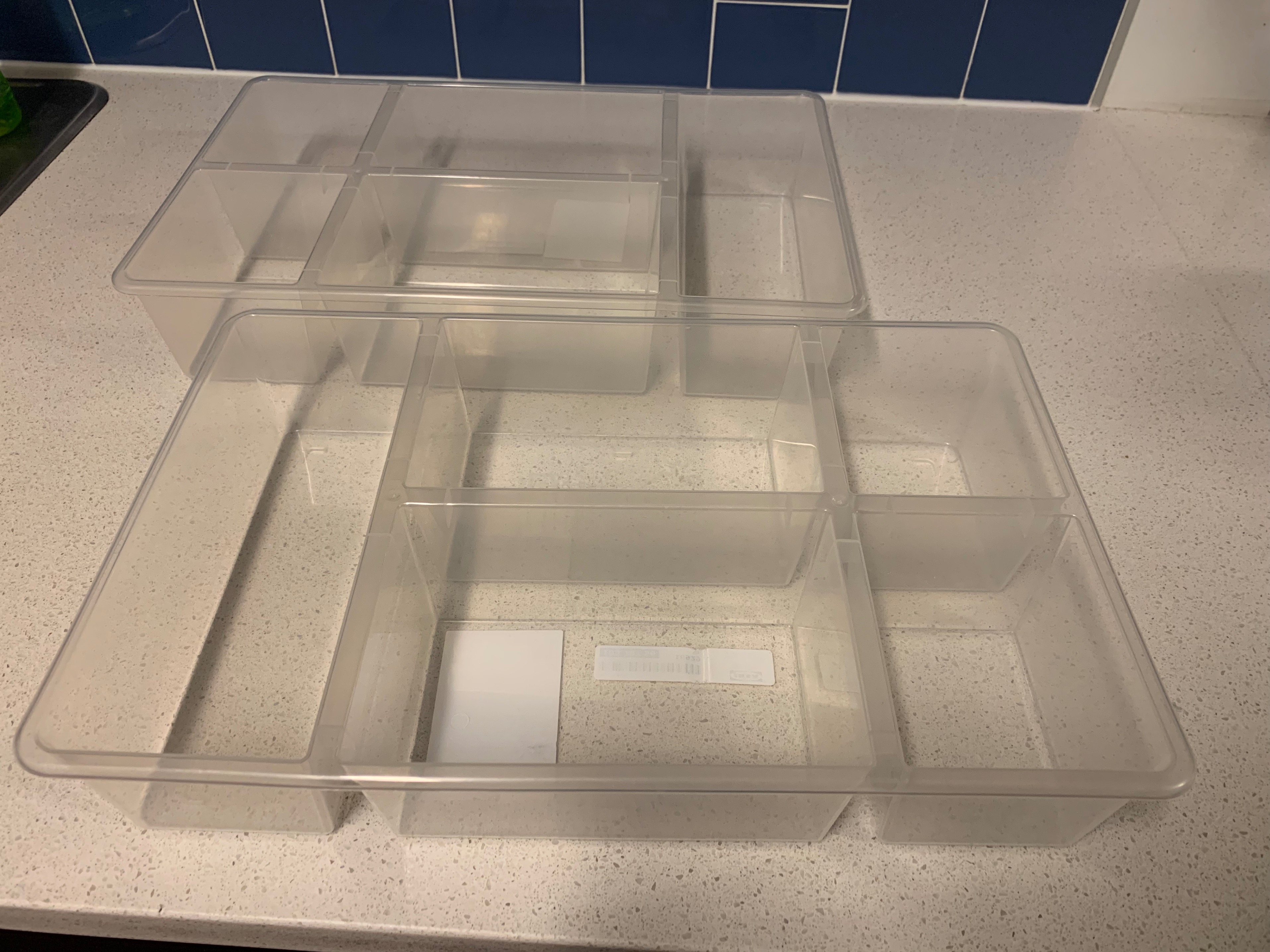 🗂️ IKEA ANTONIUS Clear Plastic Storage Inserts — Set of 2