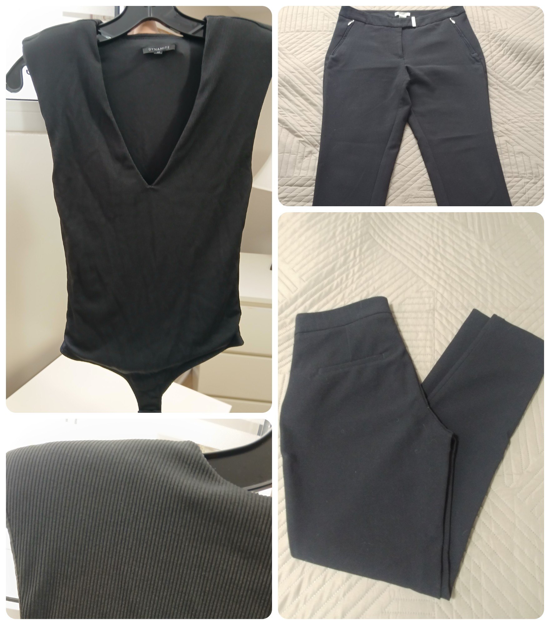 Dynamite Sleeveless Bodysuit + H&M Dress Pants, Small ,Set for