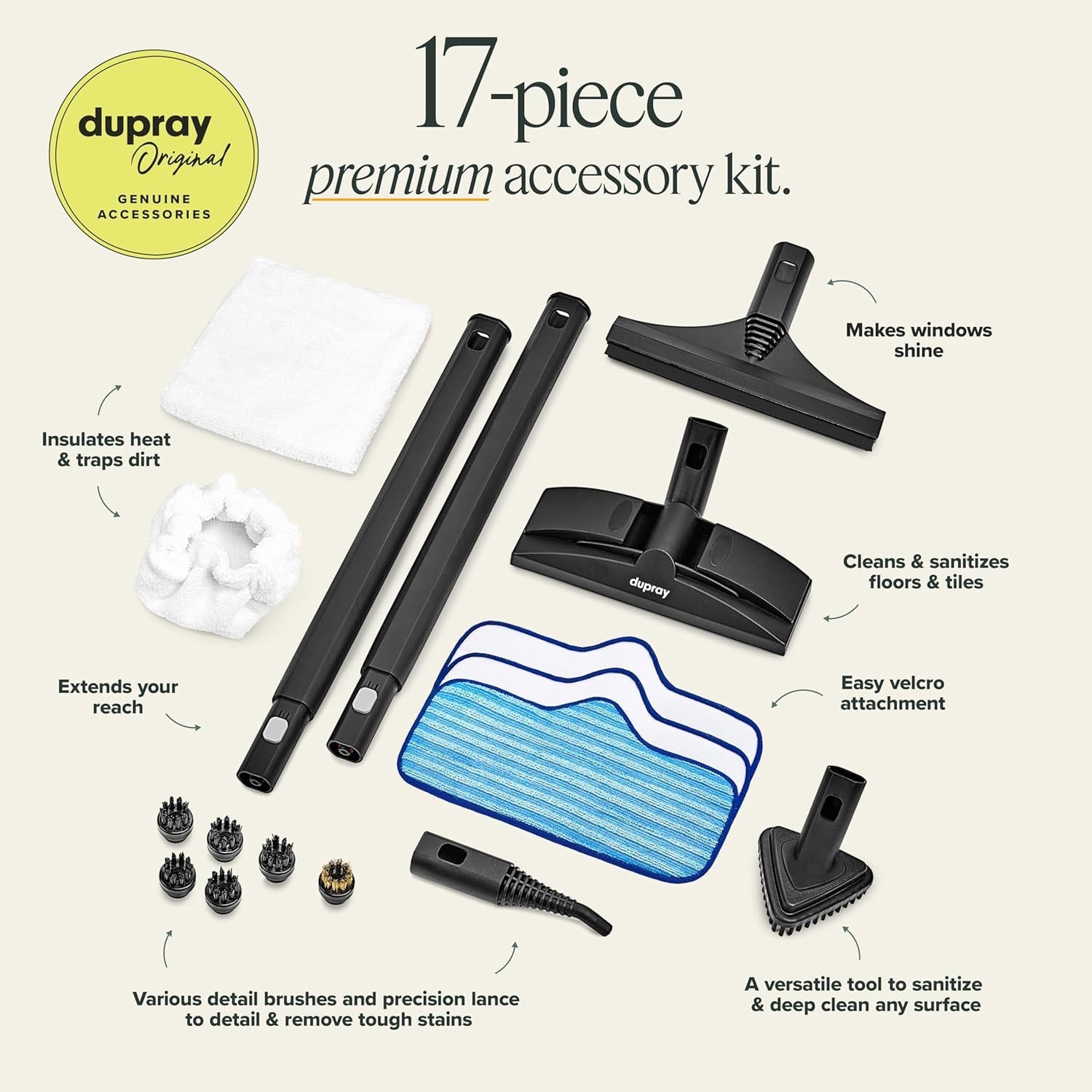 Dupray Neat Steam Cleaner - 17 accessories included - photo 5