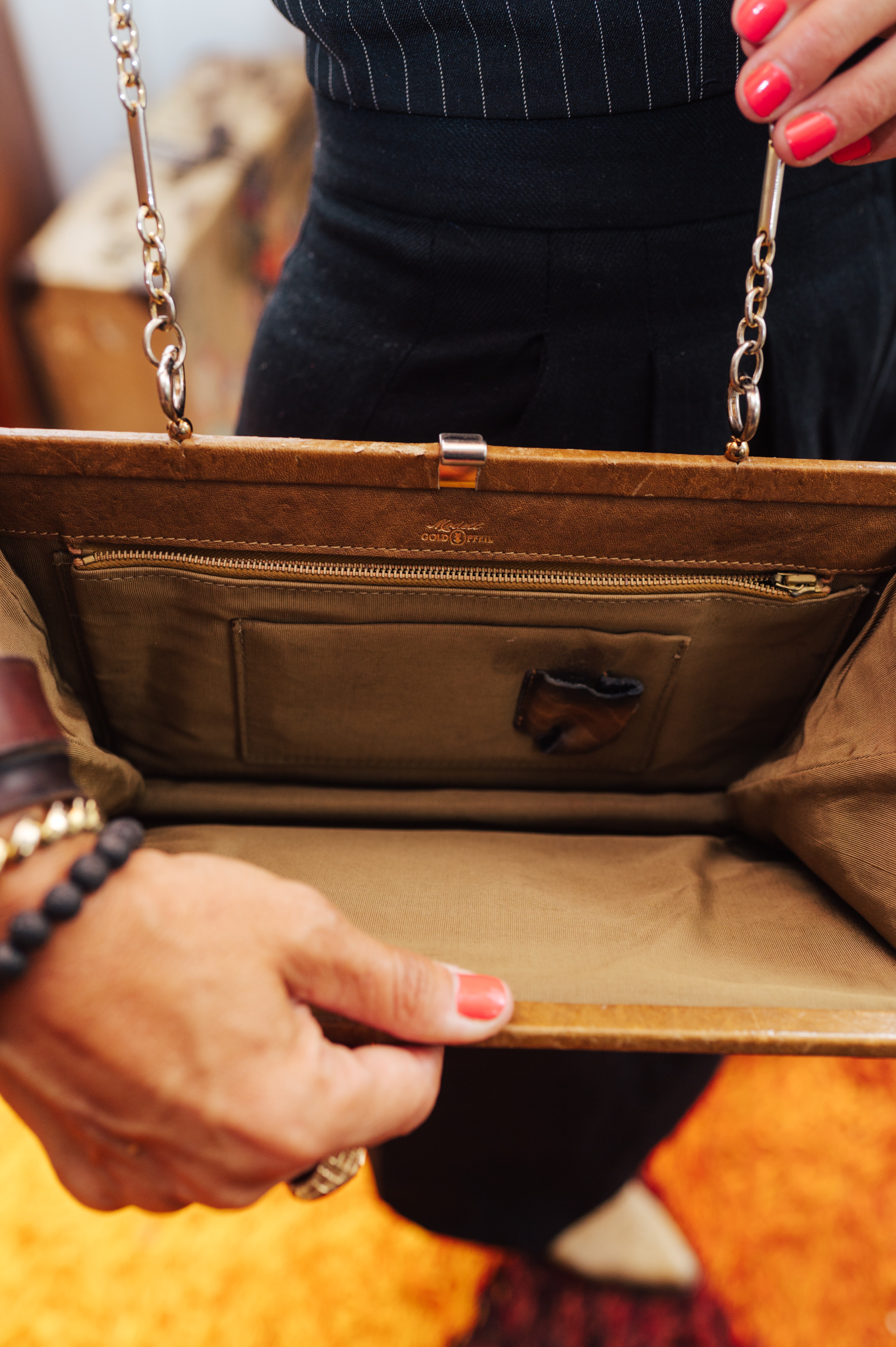 Paris Leather Clutch with Chain Strap - photo 5