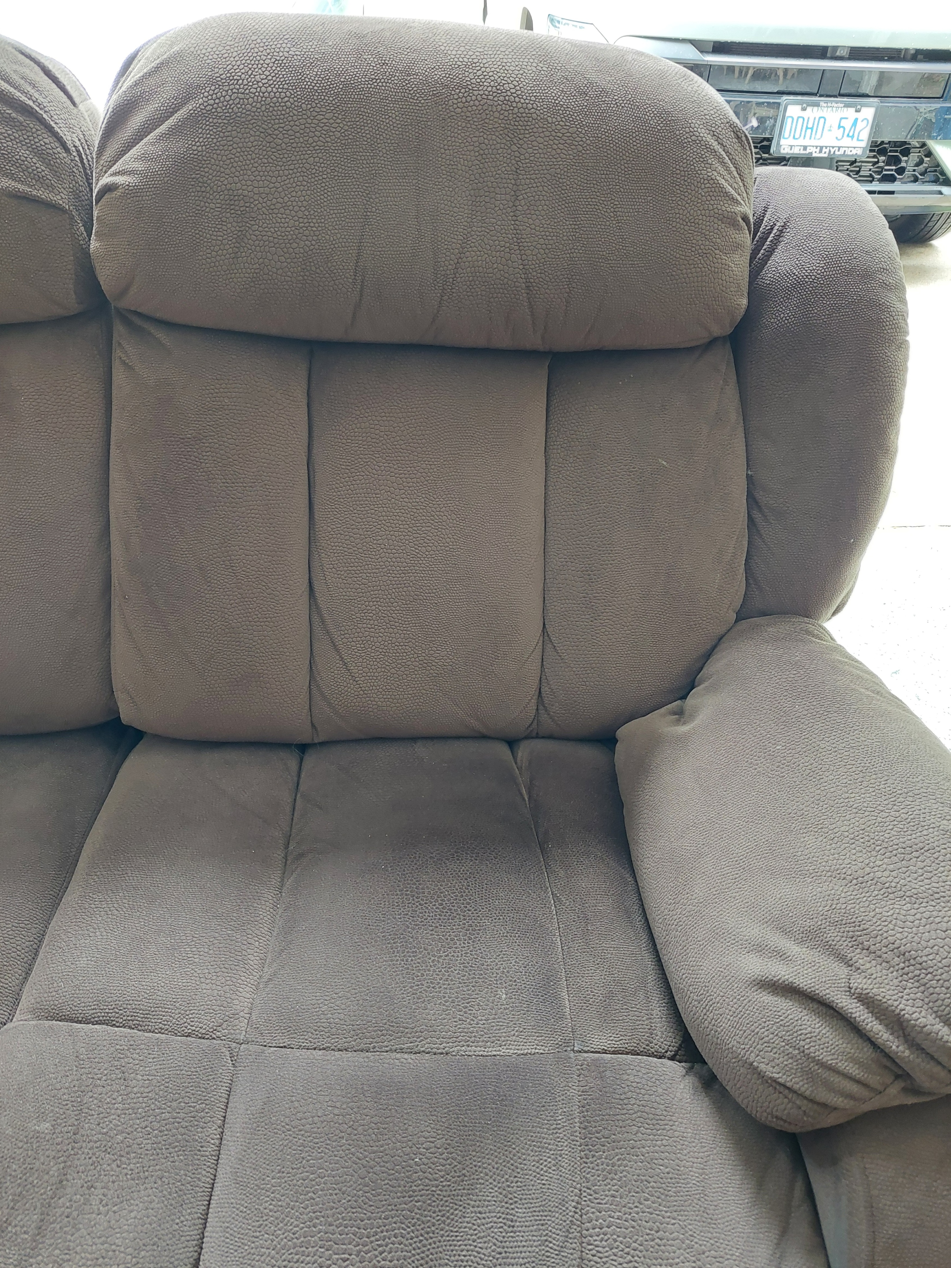 Brown Reclining Sofa - photo 5