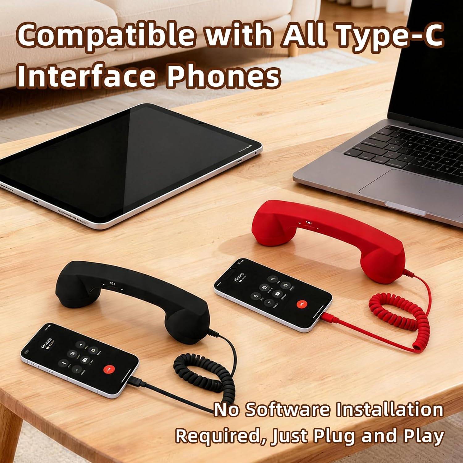 Retro Phone Handset Receiver for Type-C Devices - photo 3