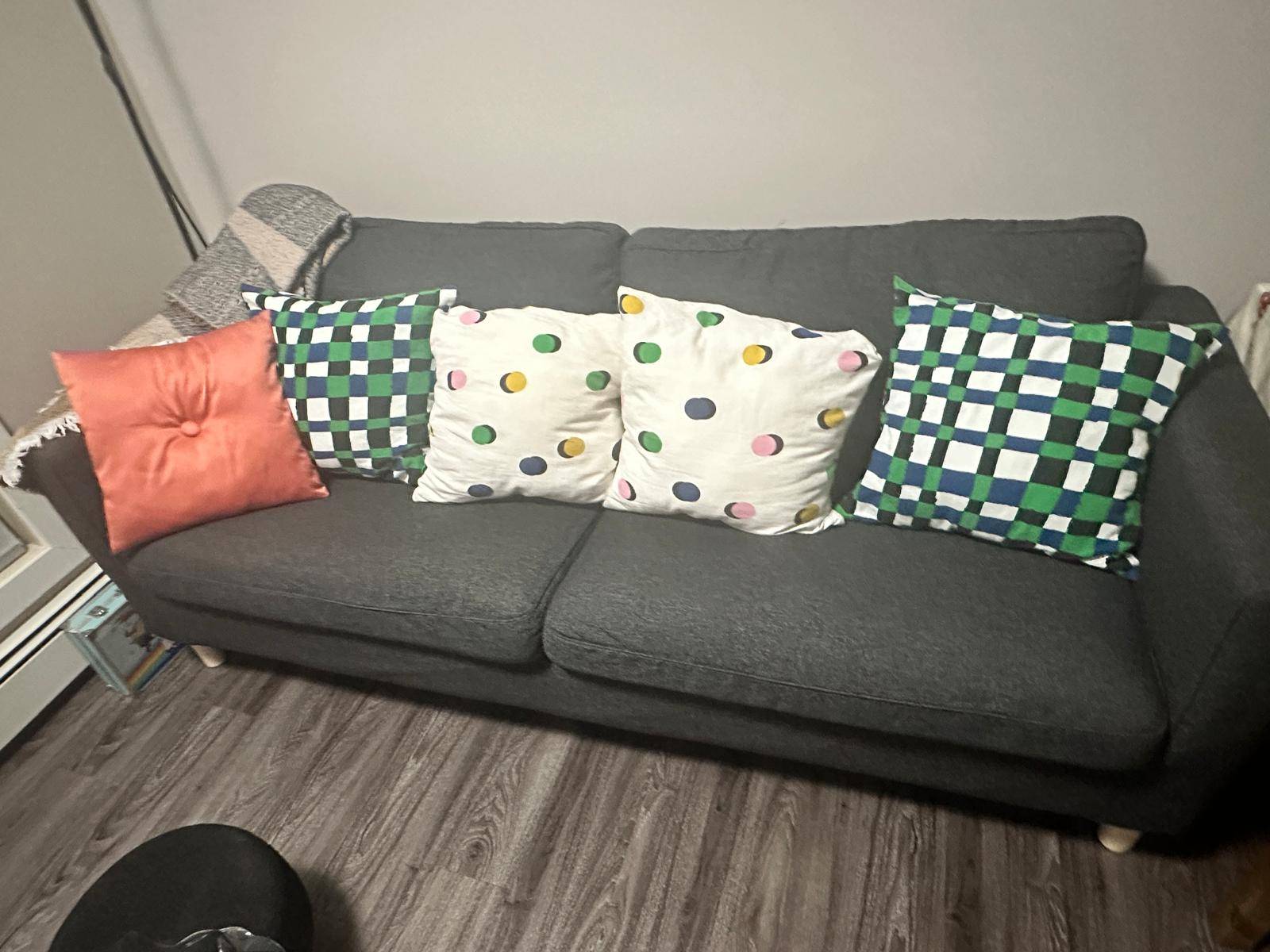 Grey 3-Seater Sofa - photo 4