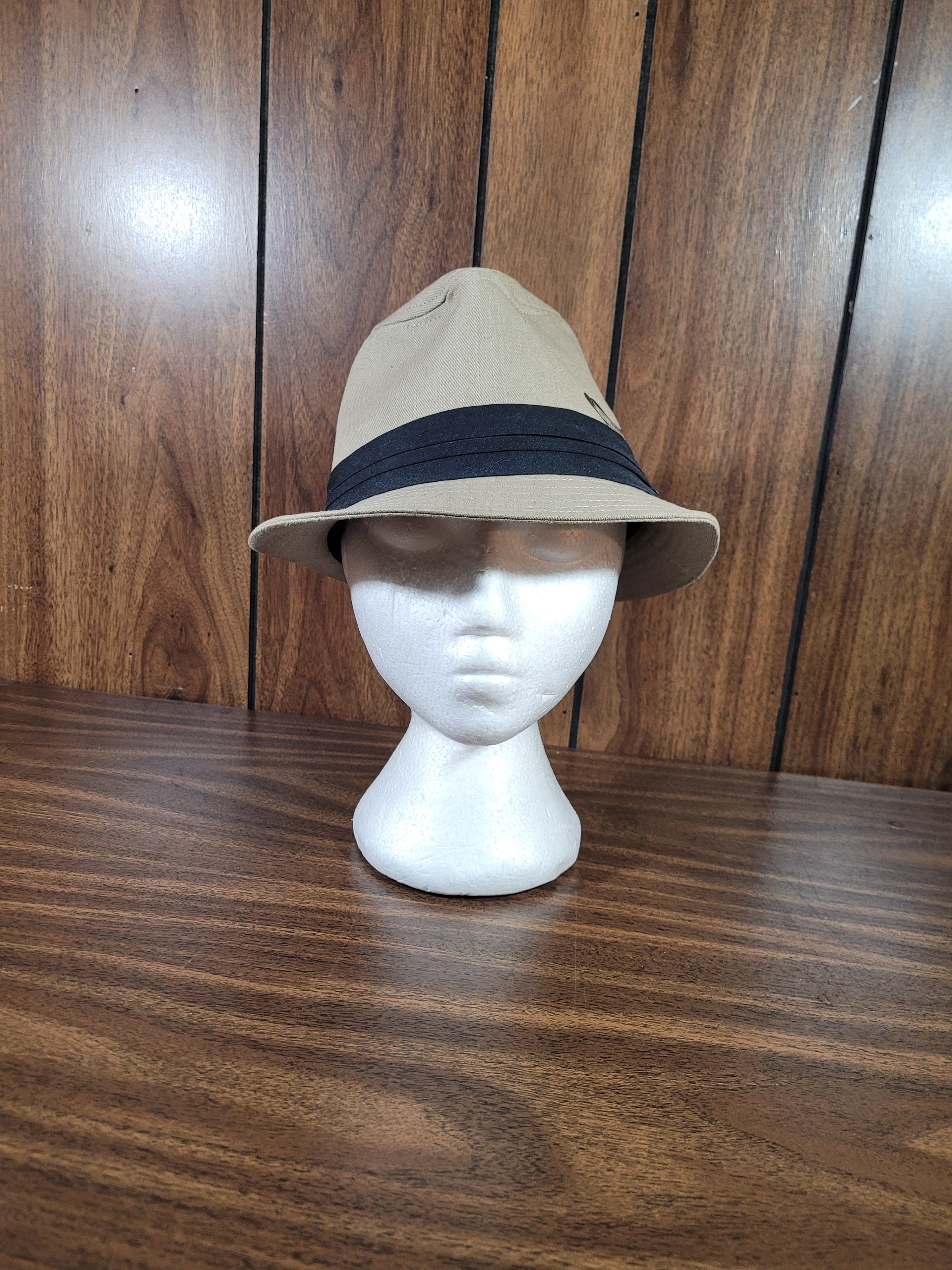 Tan Fedora Hat with Black Band - photo 5