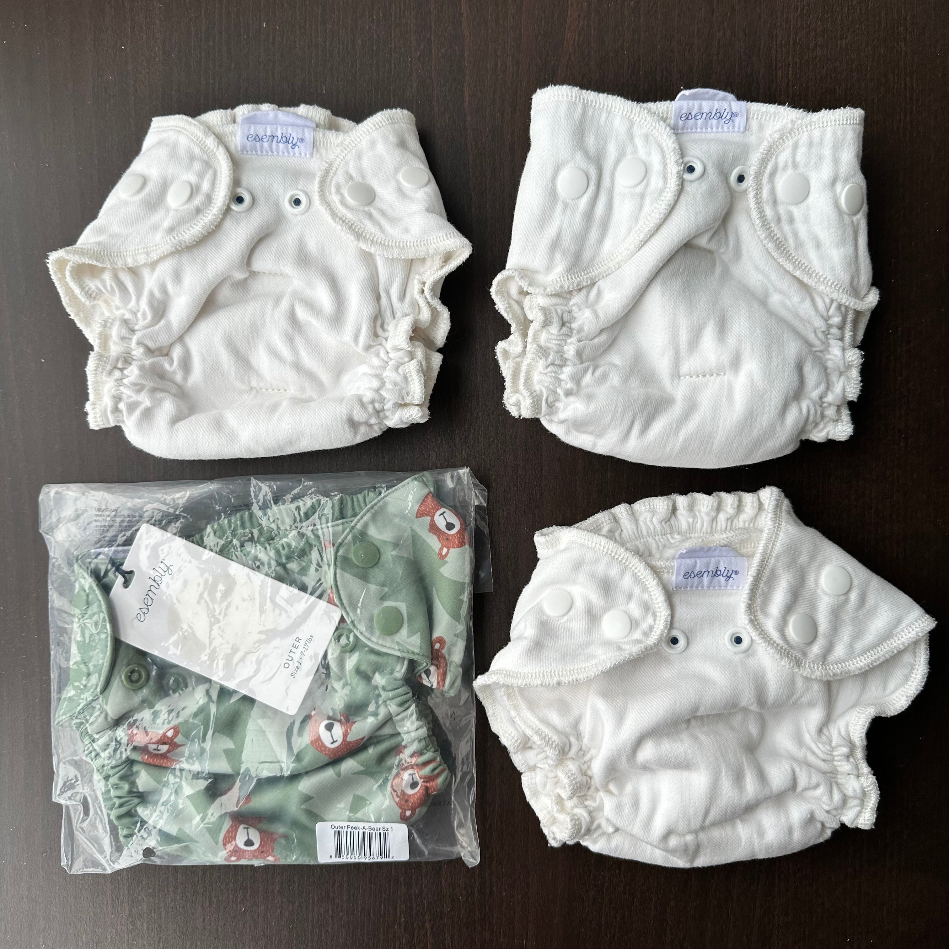 Esembly Organic Cotton Cloth Diaper Bundle Set - Size 1