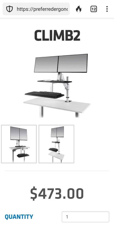 Standup/Sit workstation (Pneumatic Arm) - photo 2