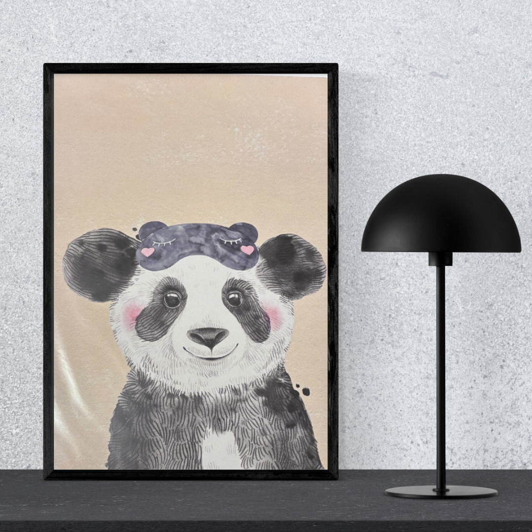 Panda Art Print – 12” x 16” Nursery Wall Decor