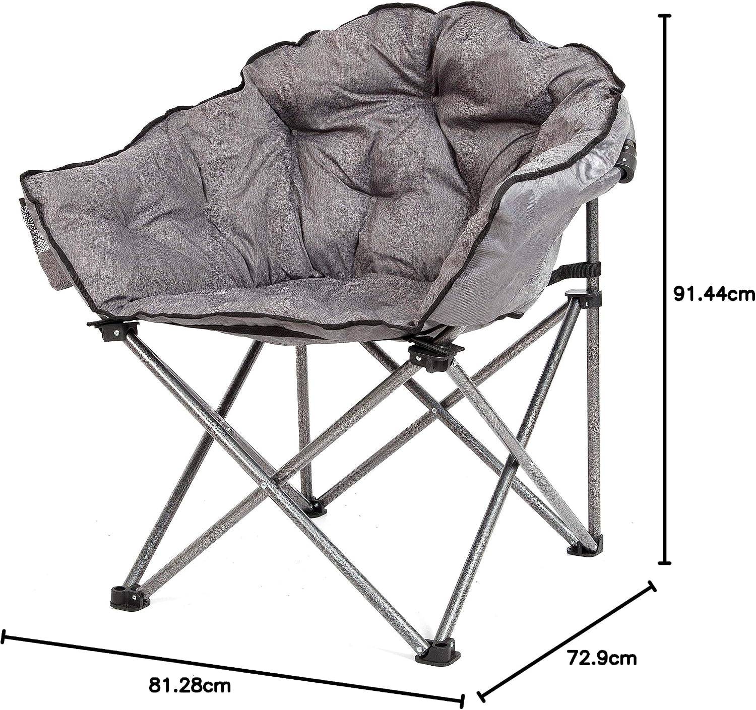 MacSports C932S-129 Padded Cushion Outdoor Folding Chair, Gray - photo 5